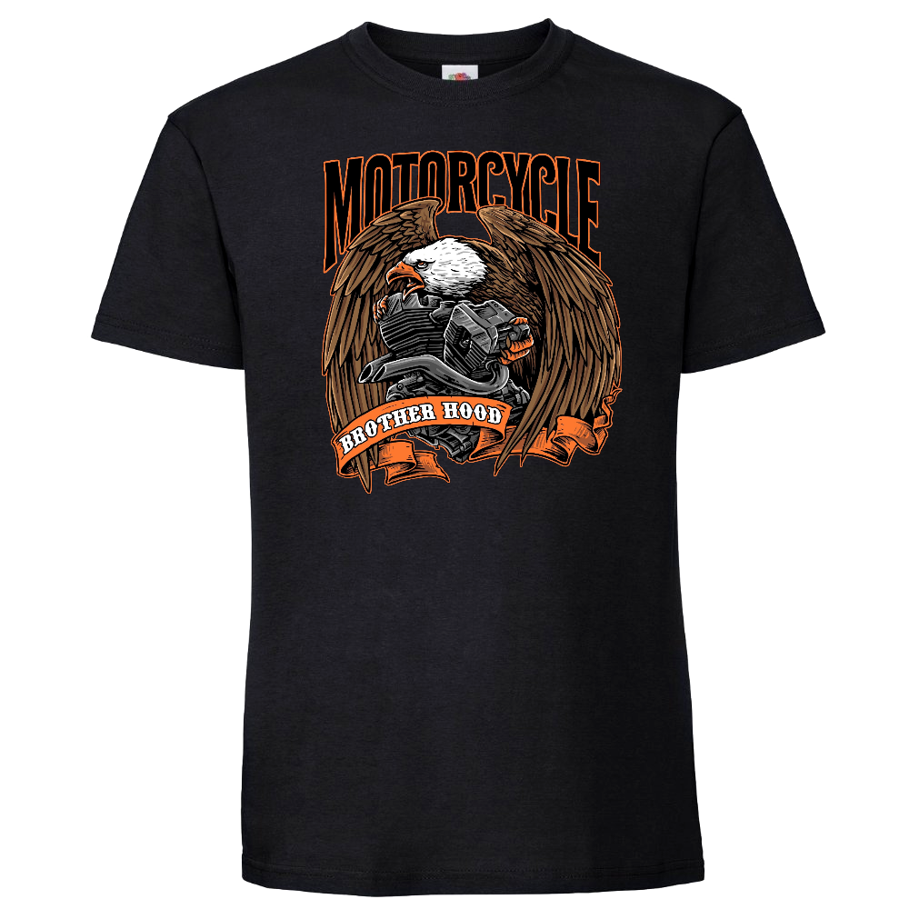 VAUHTI T-PAITA MUSTA - MOTORCYCLE BROTHER HOOD (00 01)