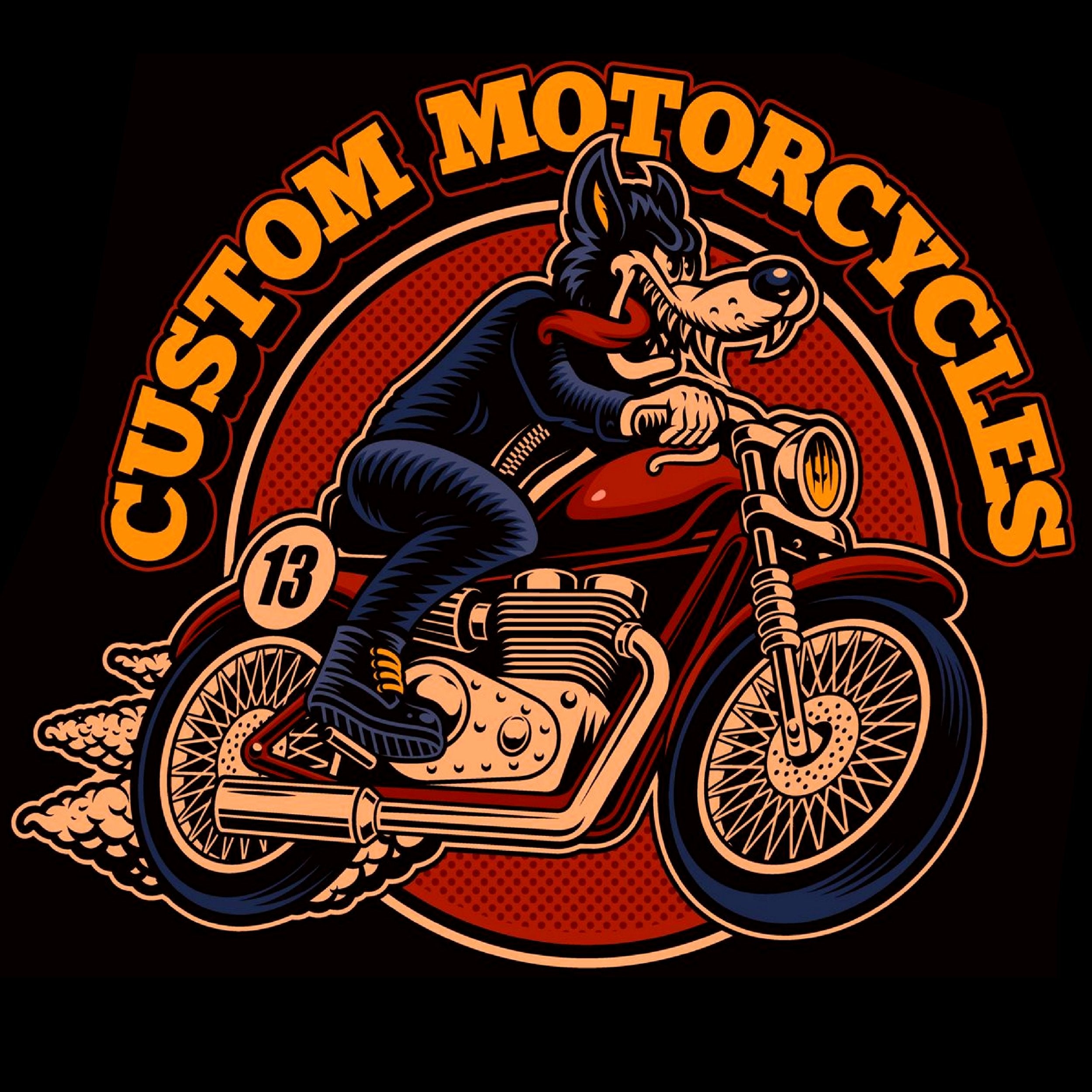 HUPPARI MUSTA - CUSTOM MOTORCYCLES (00 26)