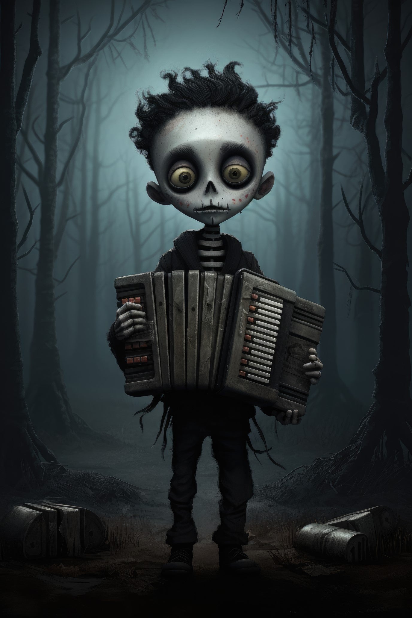 Character with accordion 1 (paitakuva)