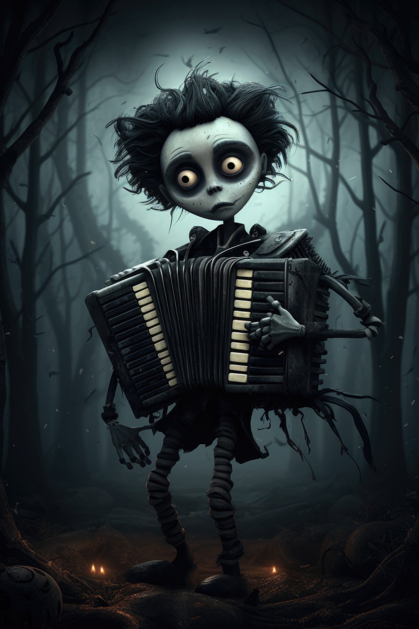 Character with accordion 3 (paitakuva)