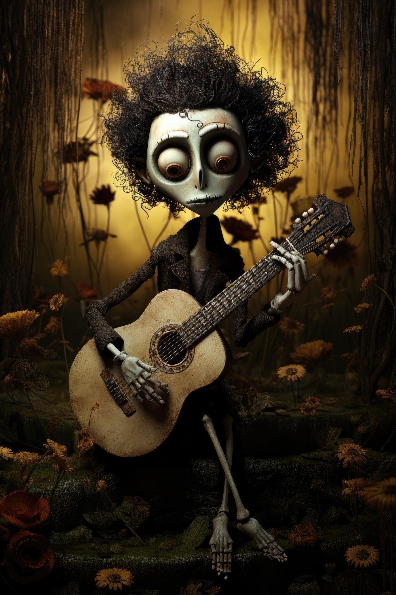Character with acoustic guitar 3 (paitakuva)
