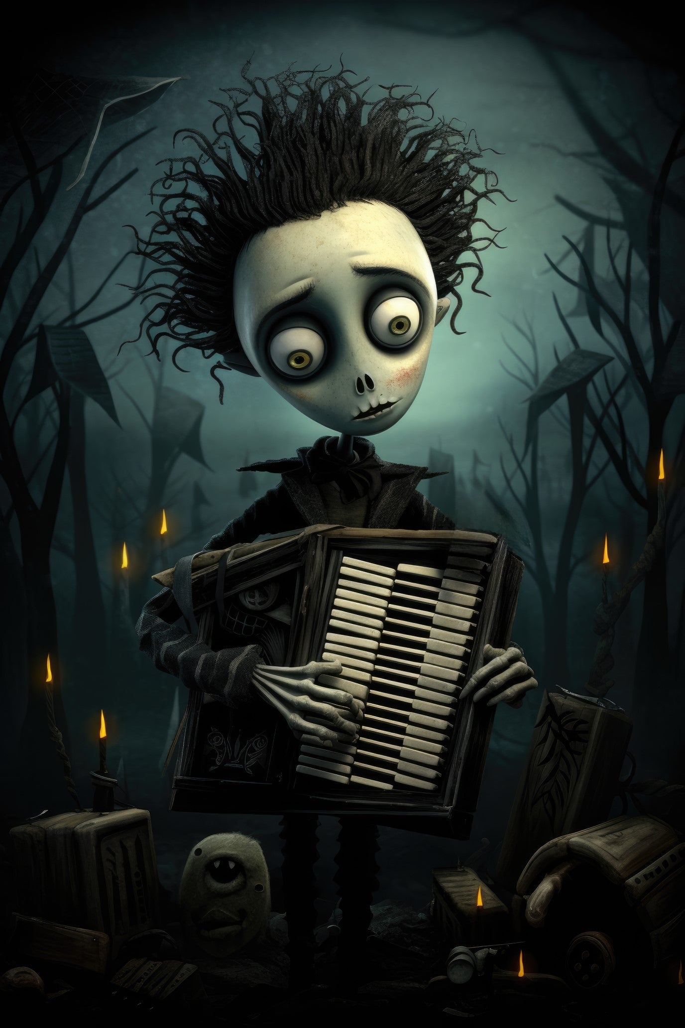 Character with autoharp 2 (paitakuva)