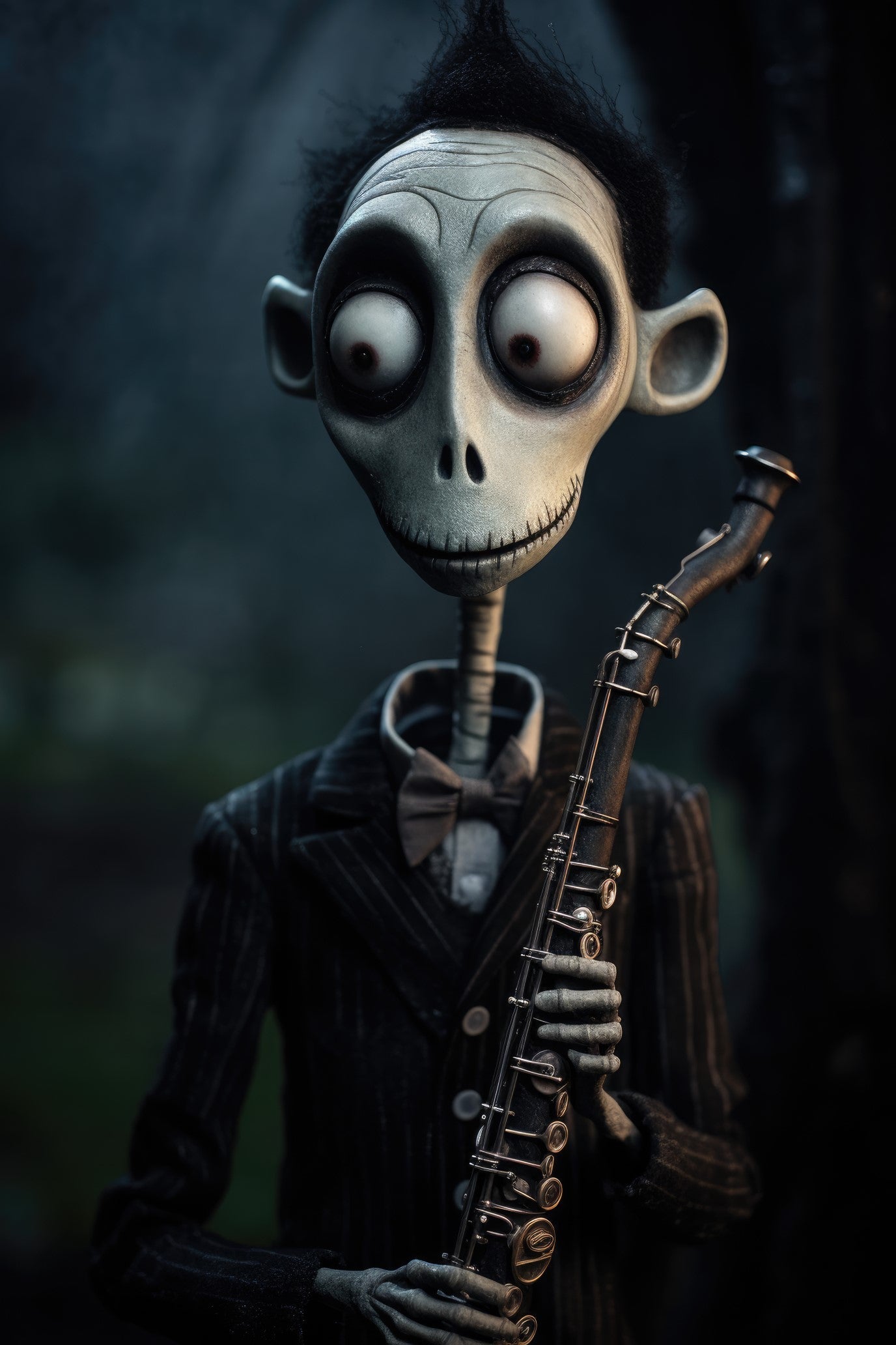Character with bass clarinet (paitakuva)