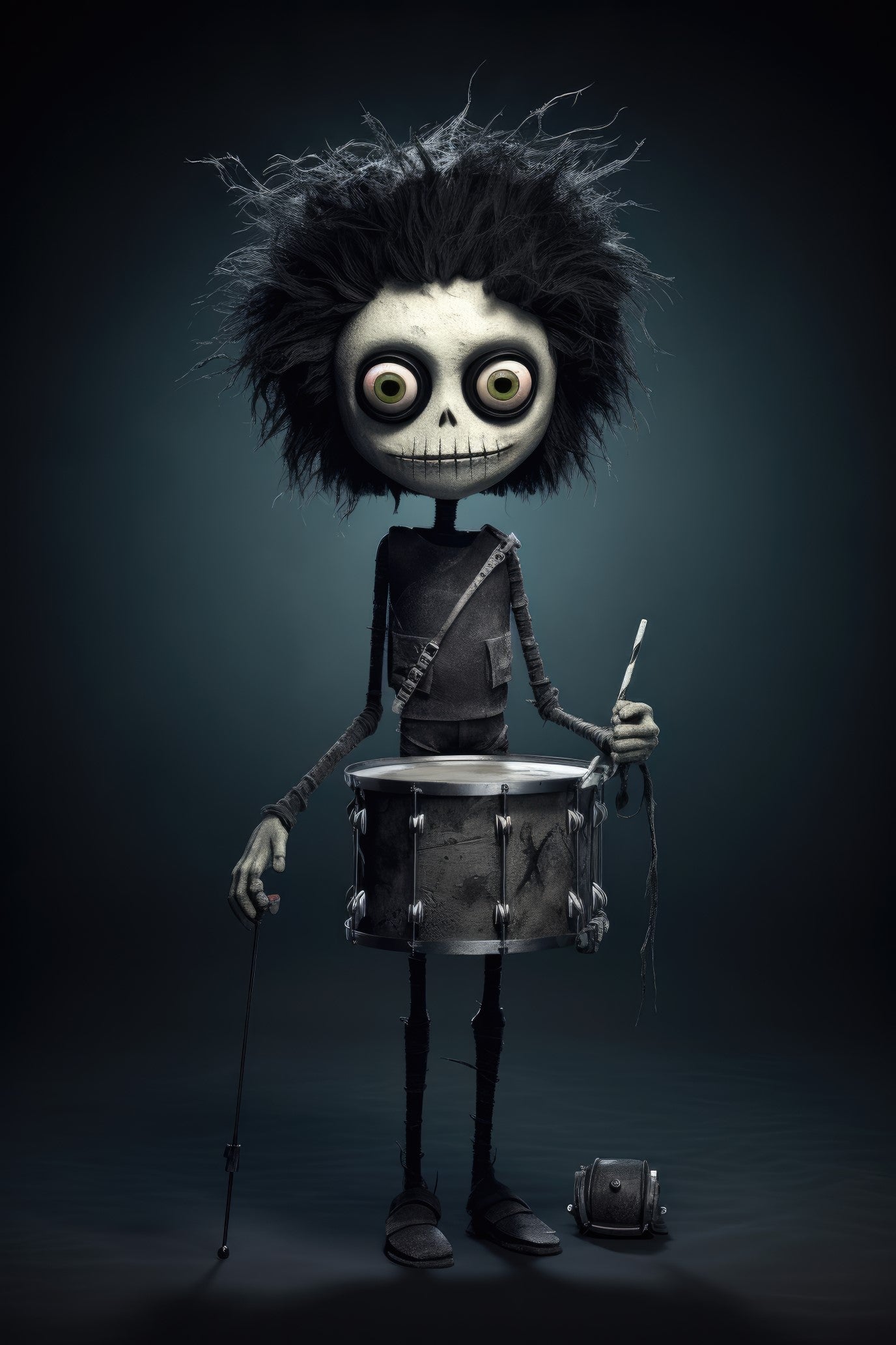 Character with bass drum 1 (paitakuva)