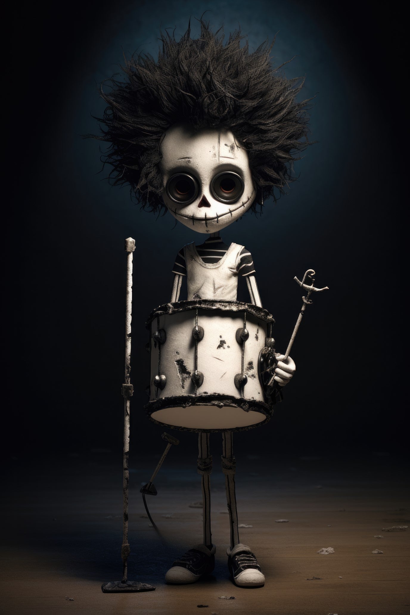 Character with bass drum 3 (paitakuva)