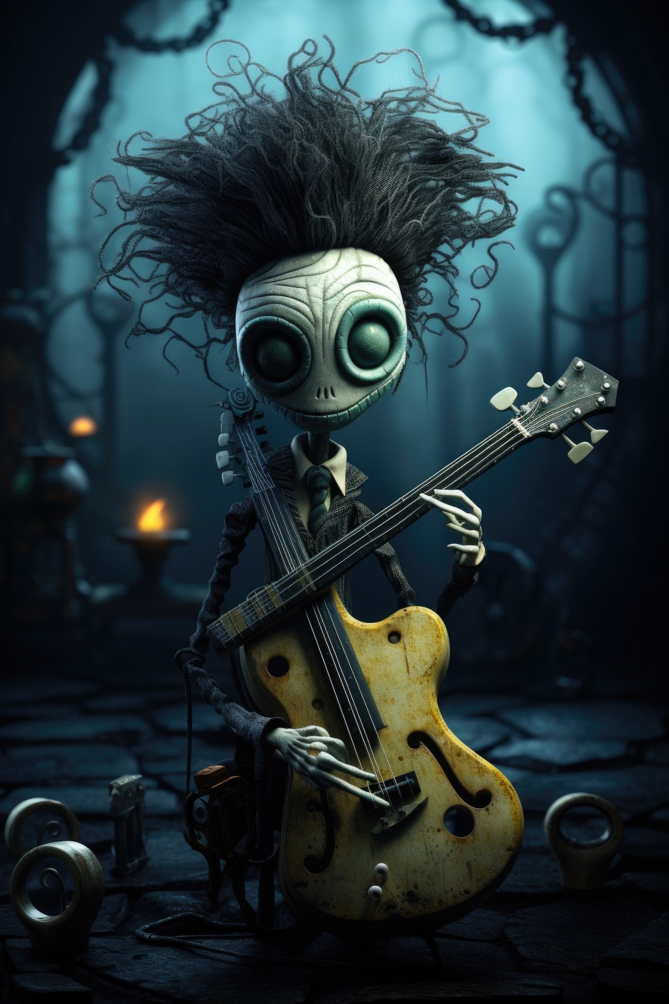 Character with bass synthesizer 1 (paitakuva)