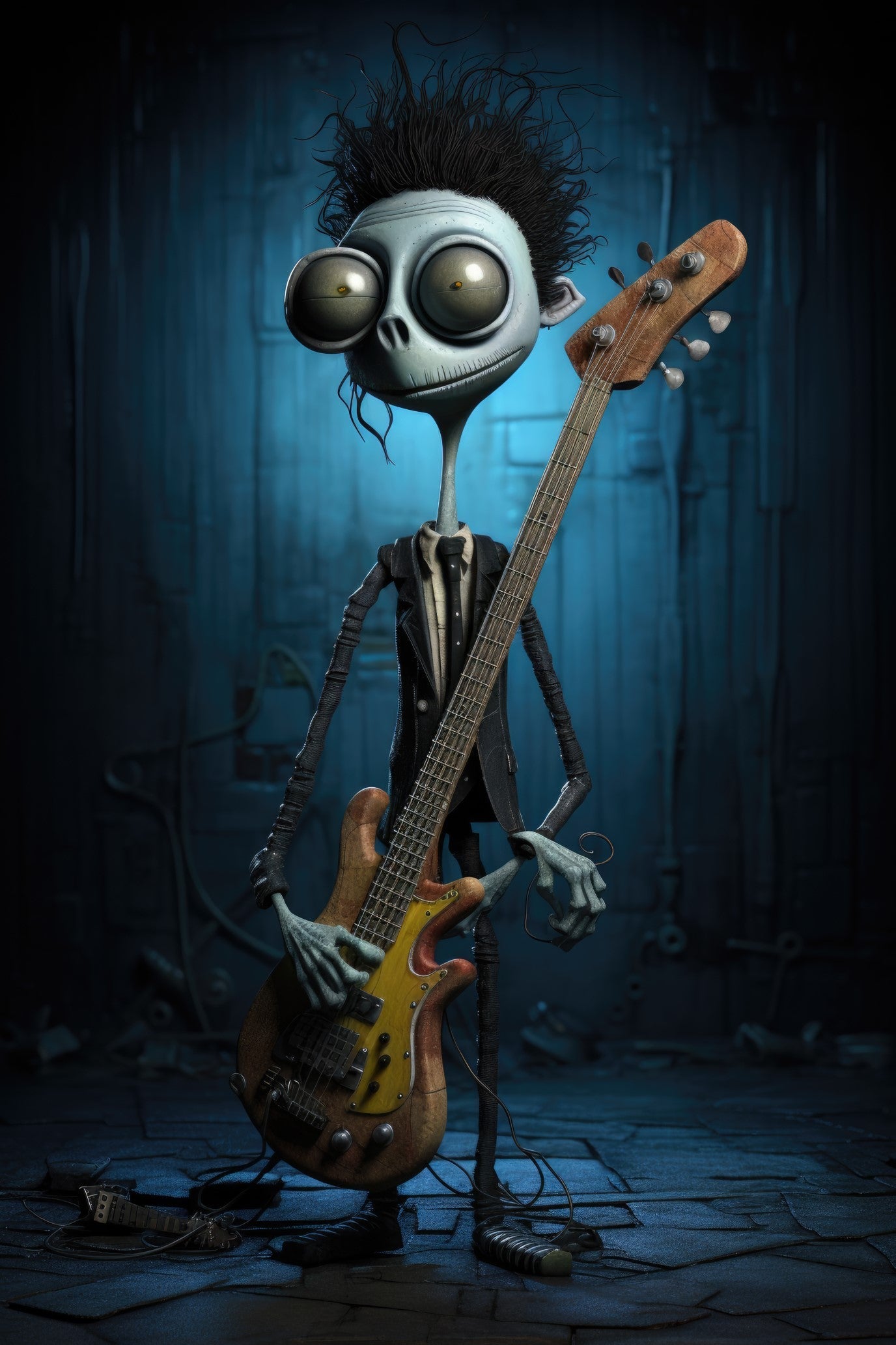 Character with bass synthesizer (paitakuva)