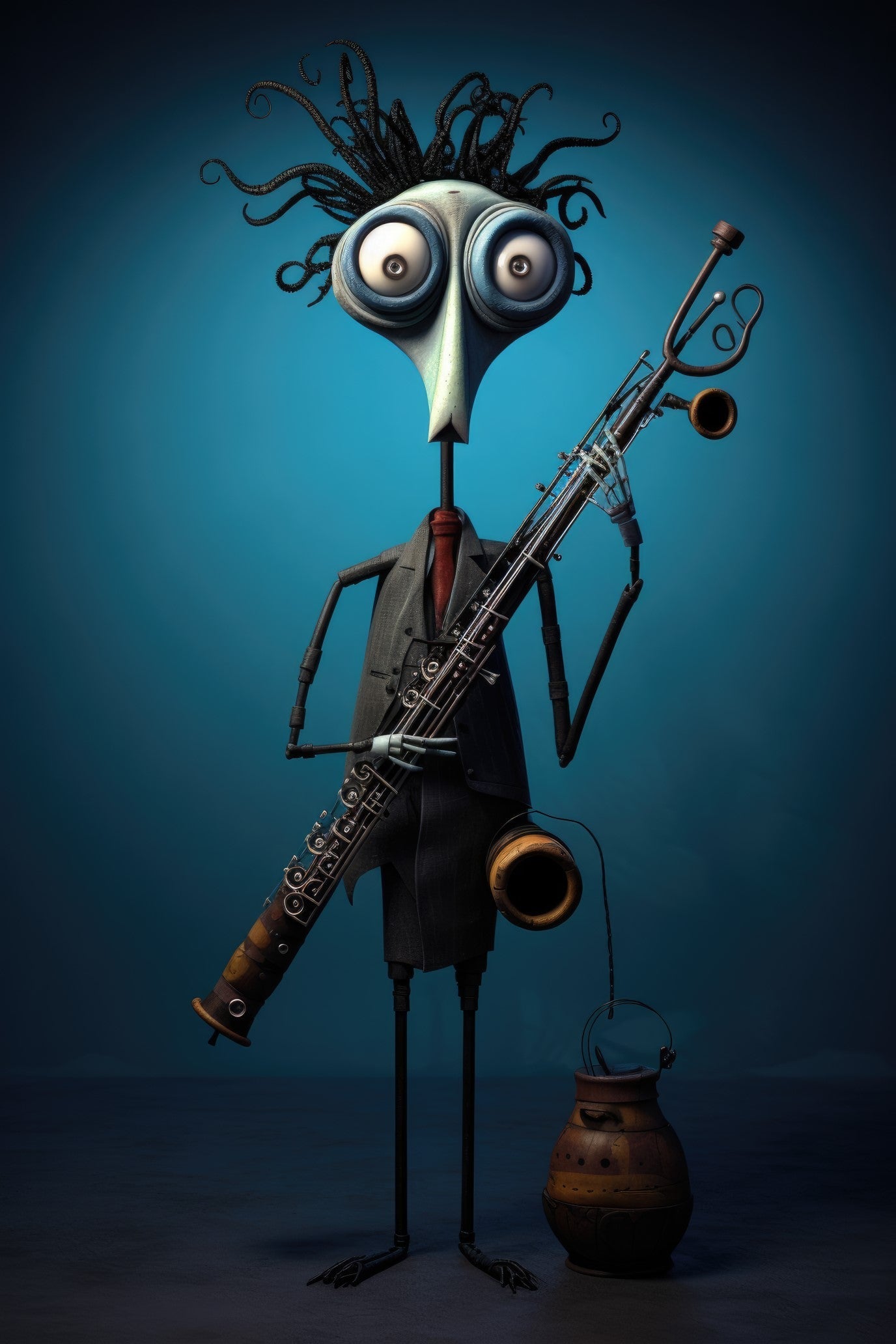 Character with bassoon (paitakuva)