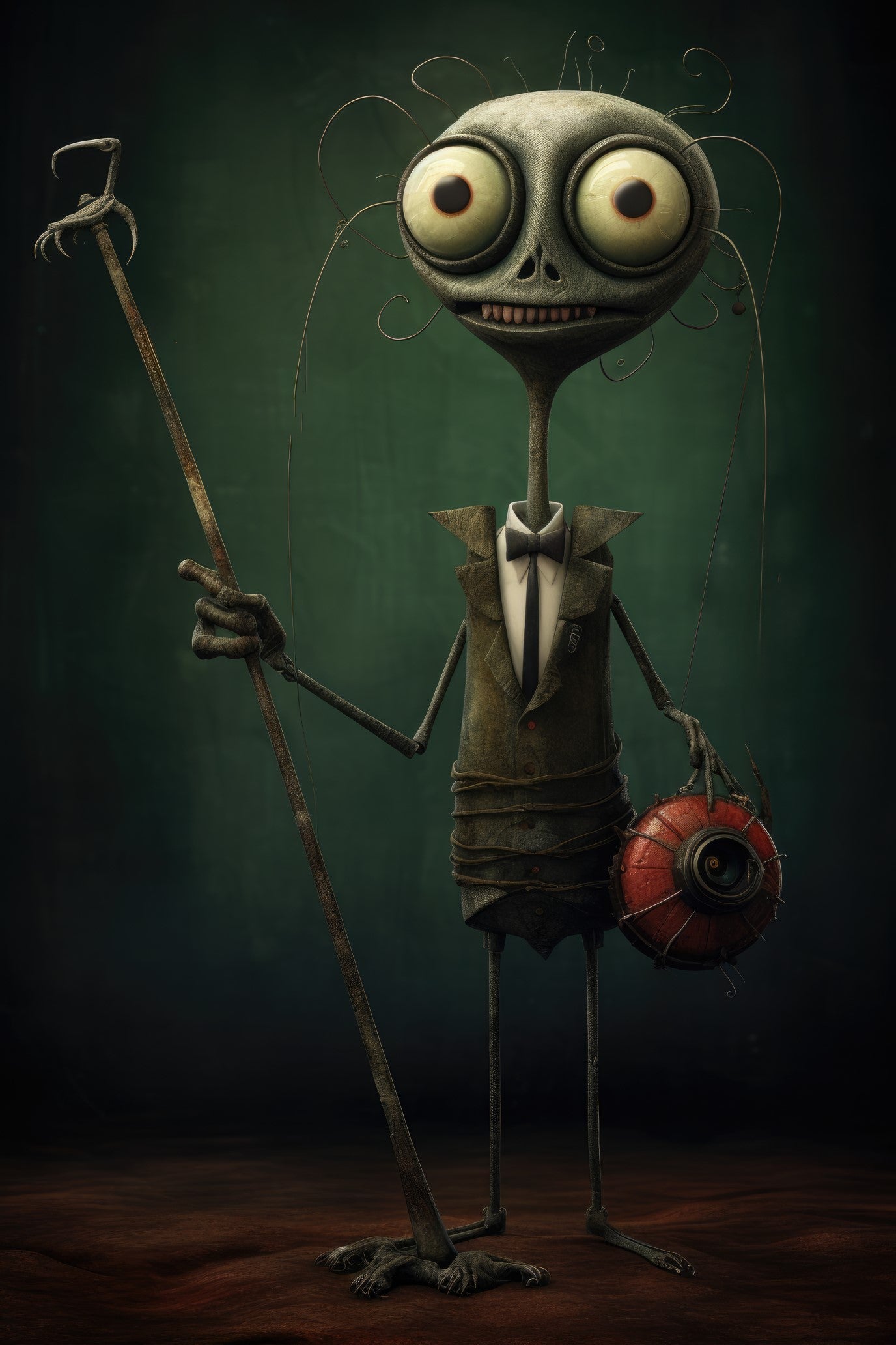 Character with berimbau 1 (paitakuva)