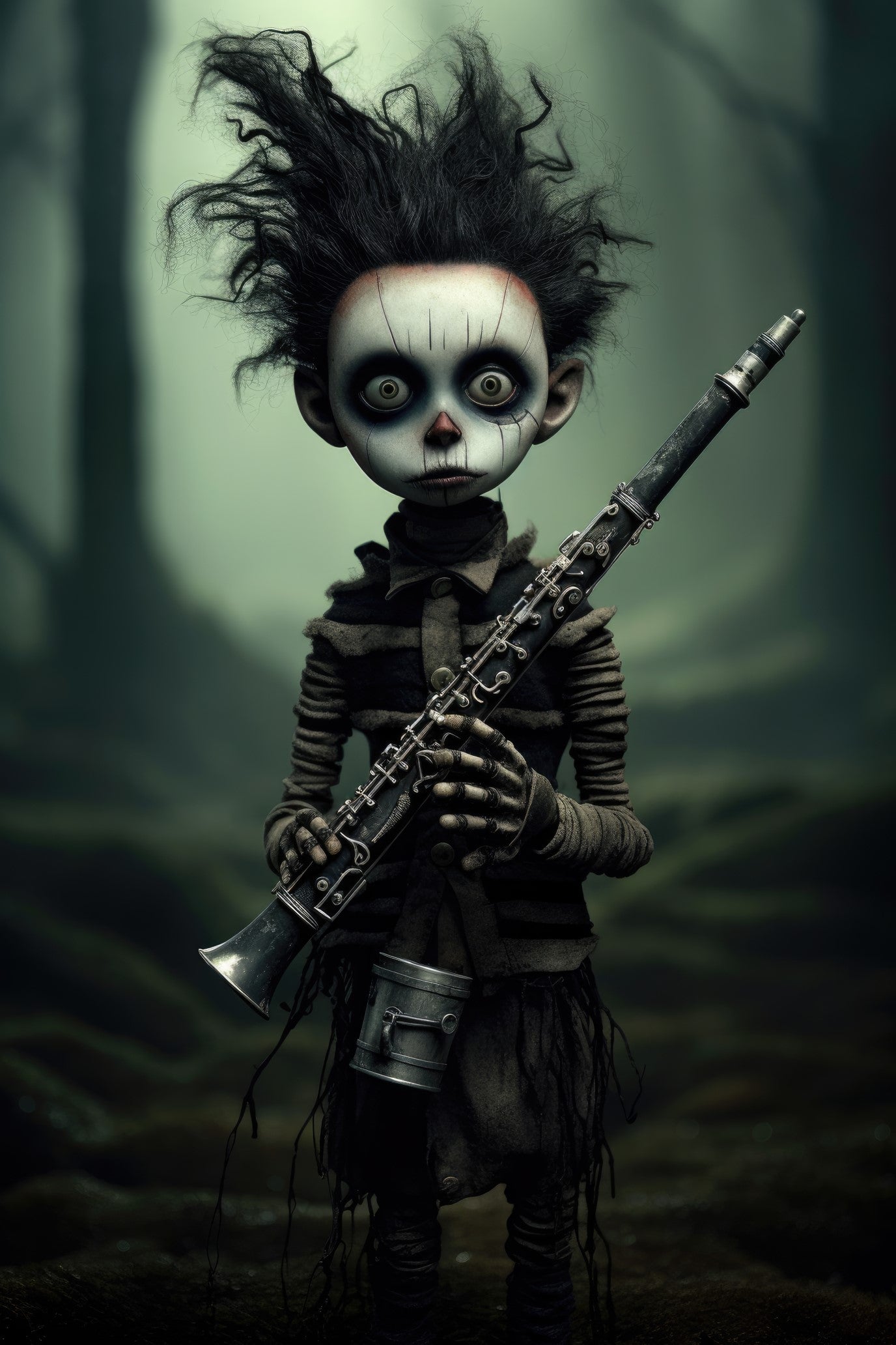 Character with clarinet (paitakuva)