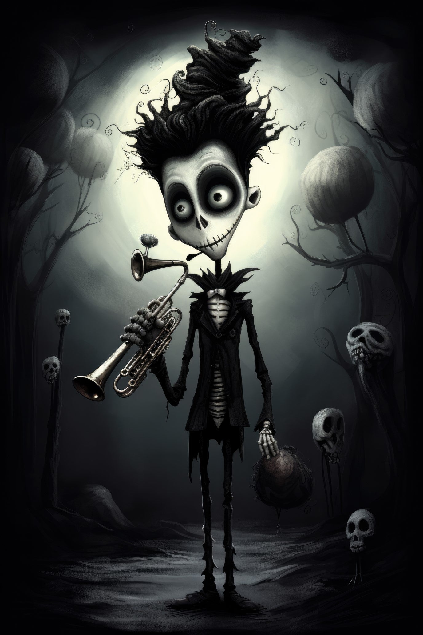 Character with cornet 3 (paitakuva)