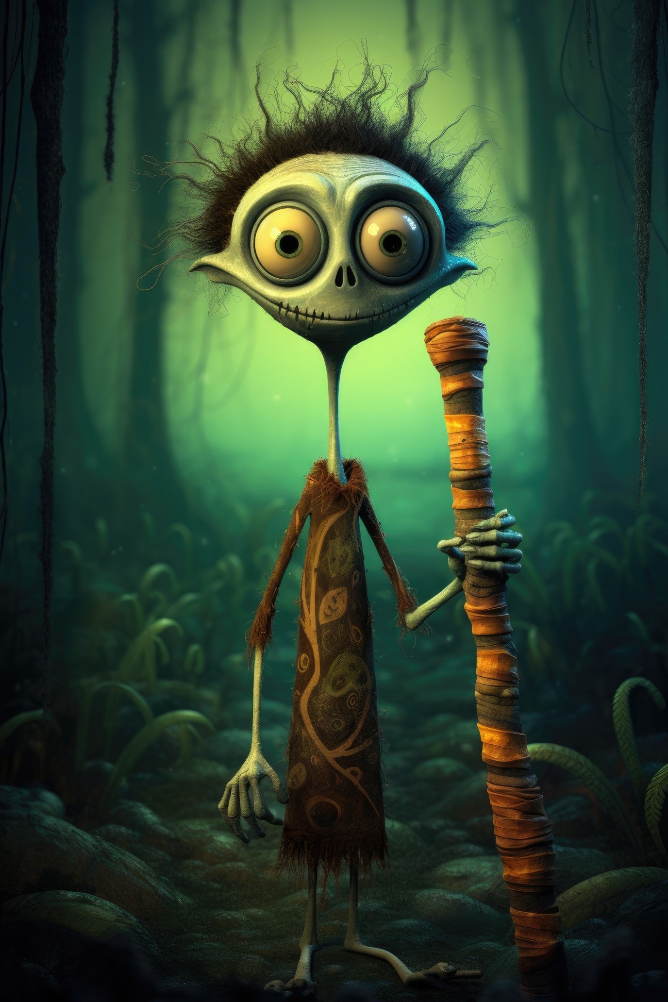 Character with didgeridoo 1 (paitakuva)