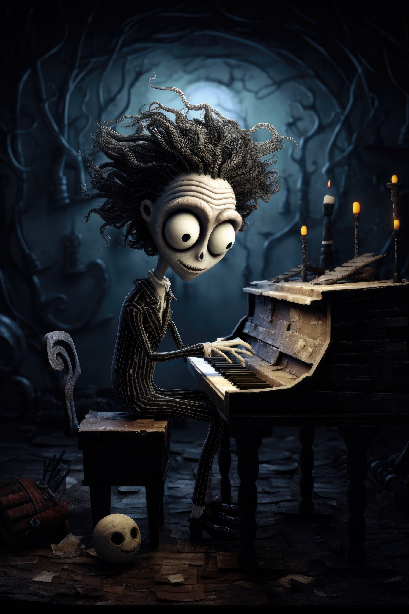 Character with digital piano (paitakuva)