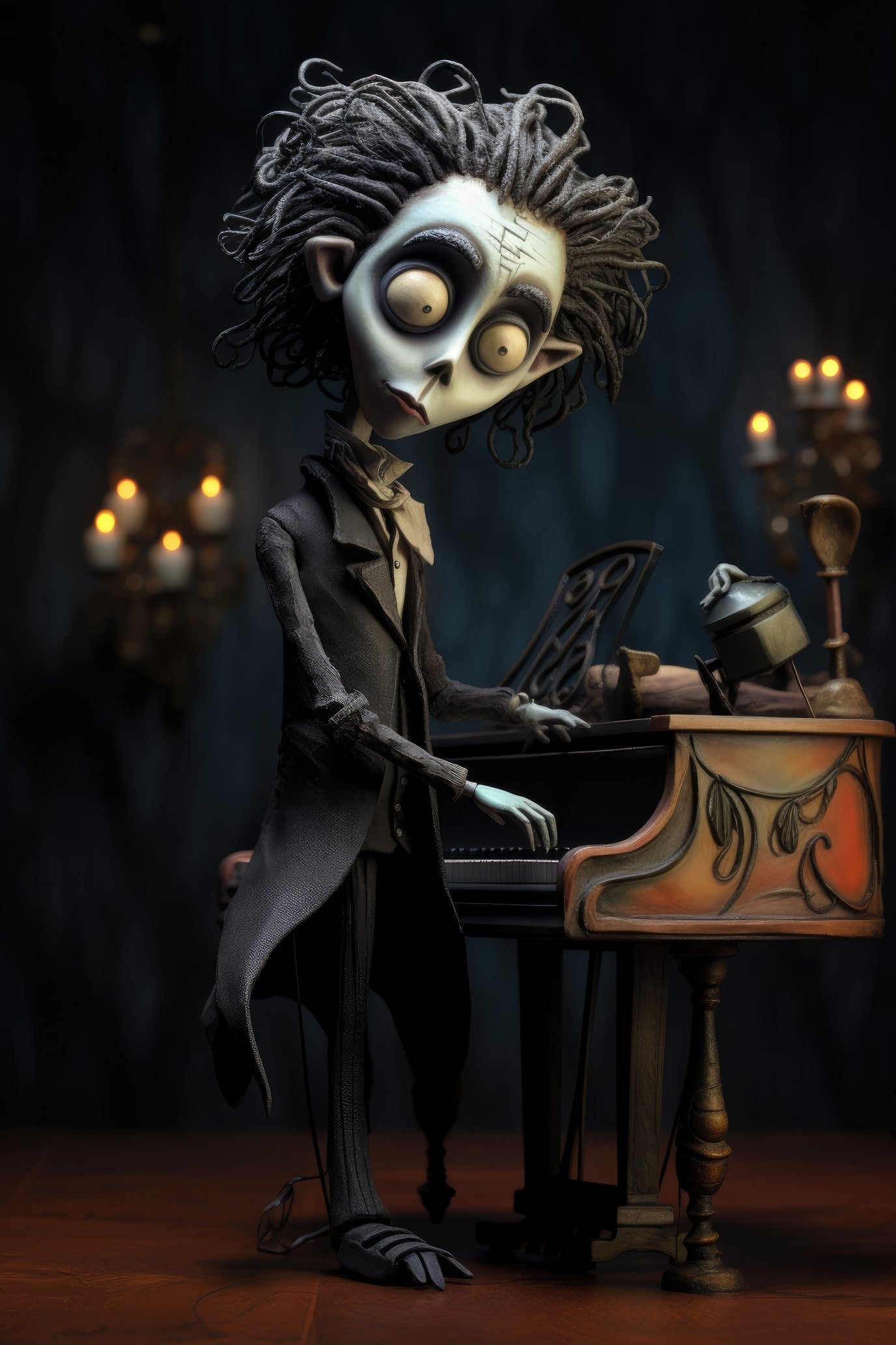 Character with harpsichord 2 (paitakuva)