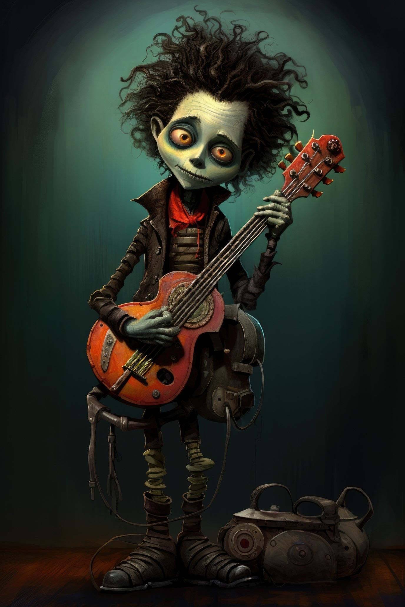 Character with hurdy-gurdy (paitakuva)