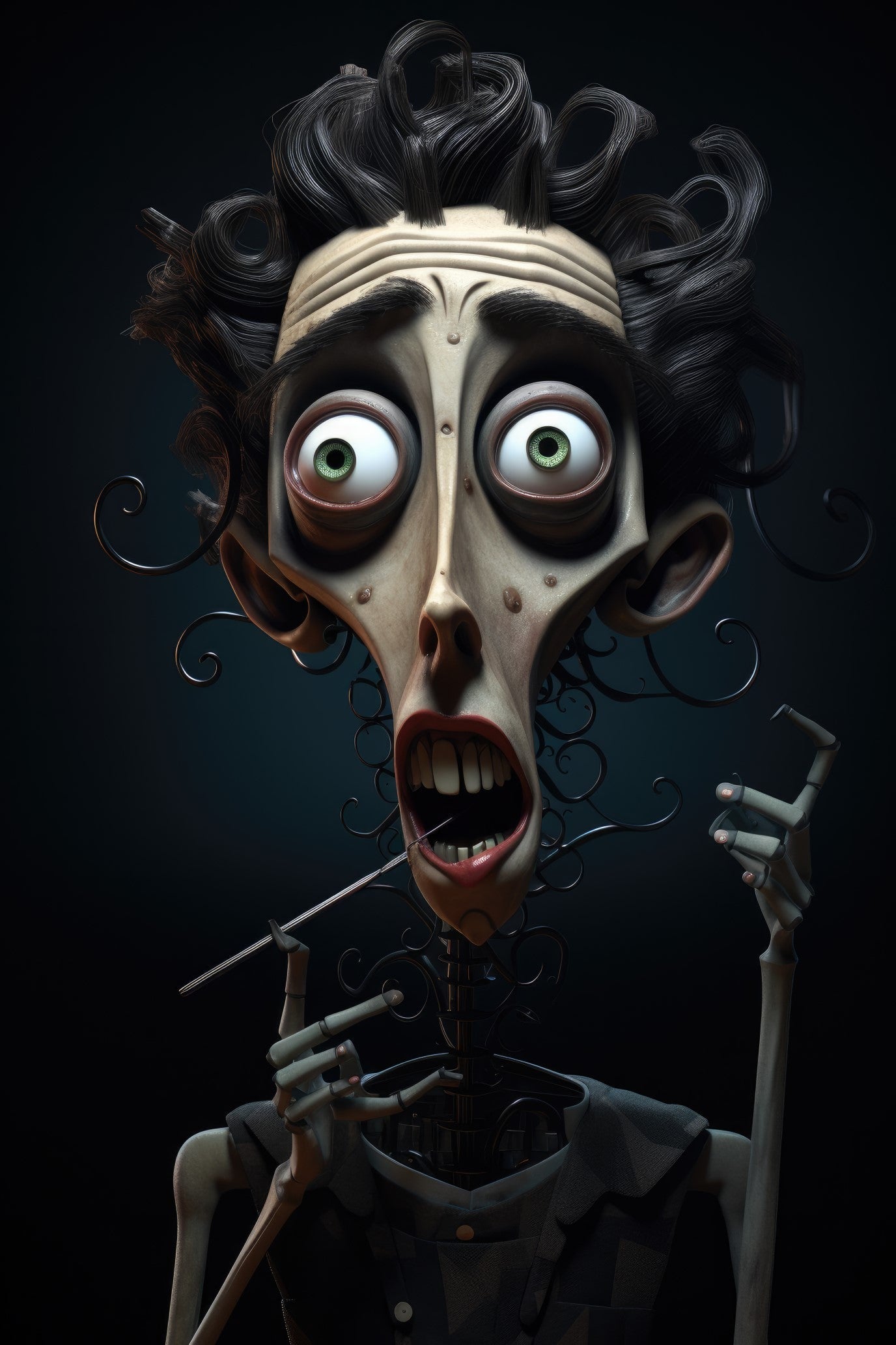 Character with jaw harp 1 (paitakuva)