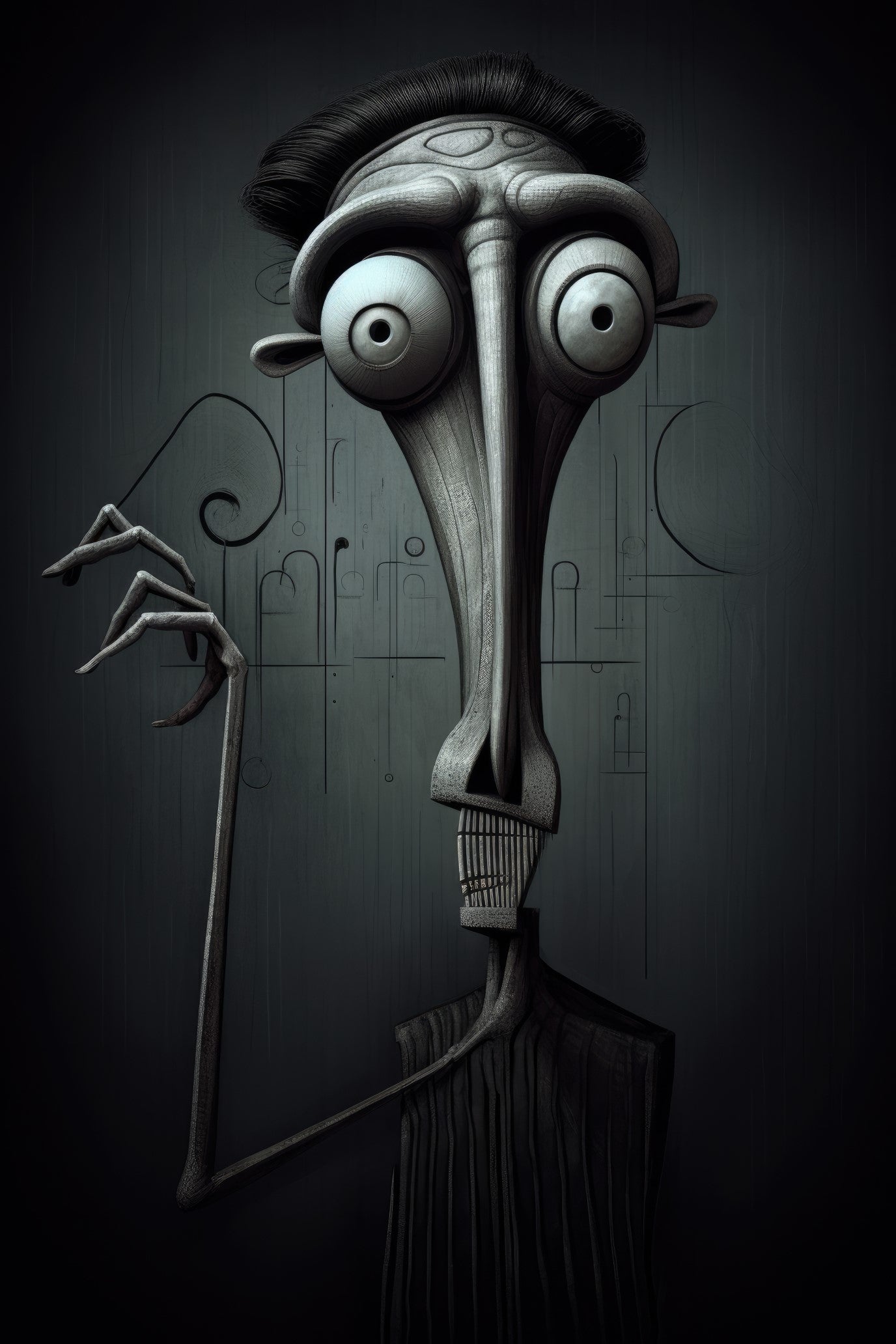 Character with jaw harp 3 (paitakuva)