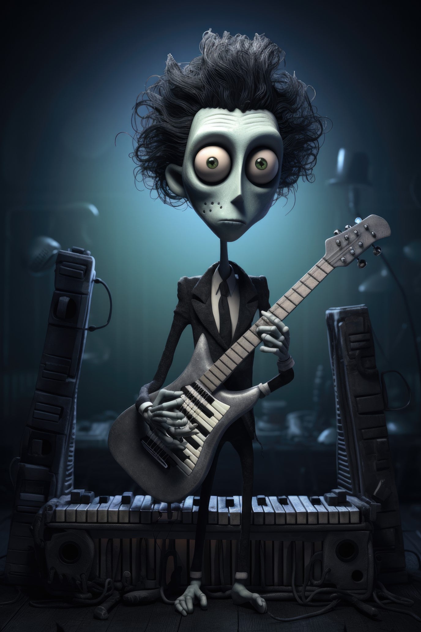 Character with keytar 2 (paitakuva)