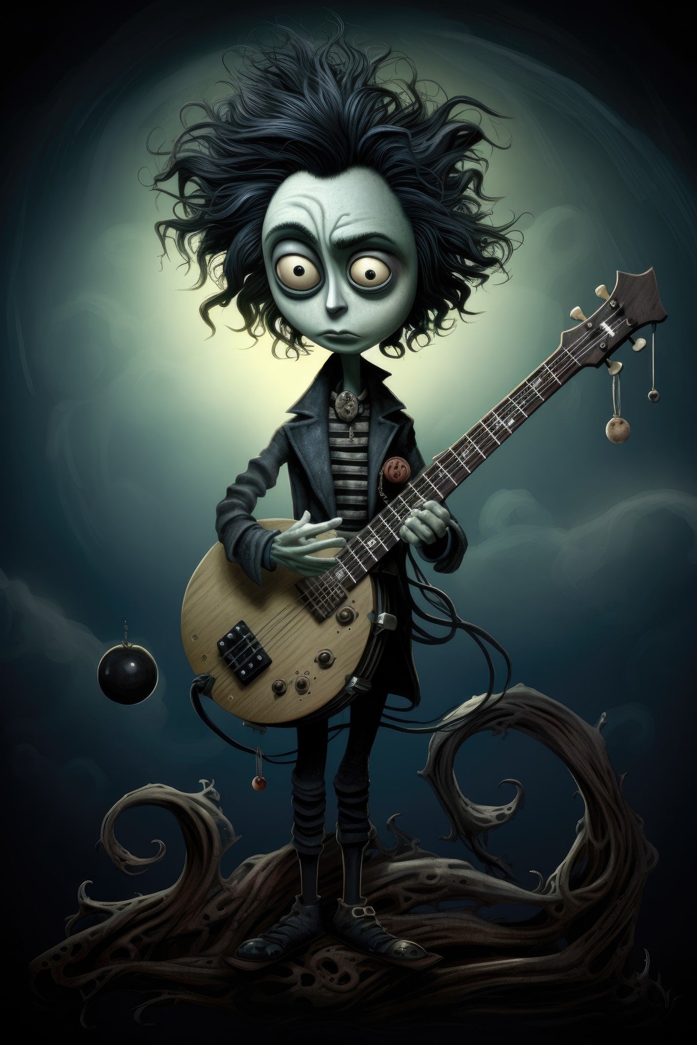 Character with mandolin 2 (paitakuva)