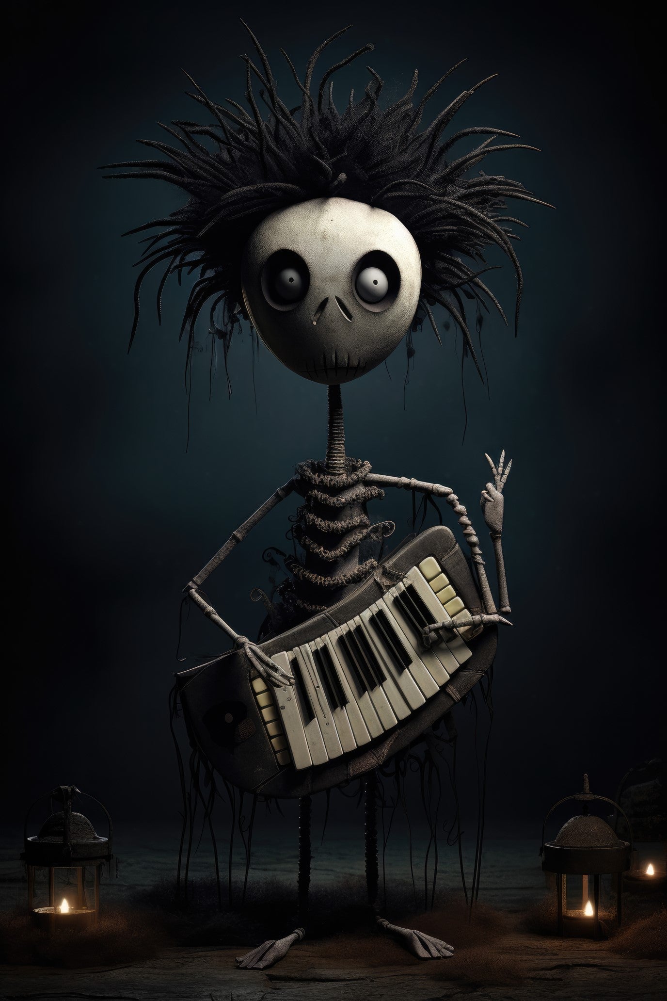 Character with mbira 1 (paitakuva)