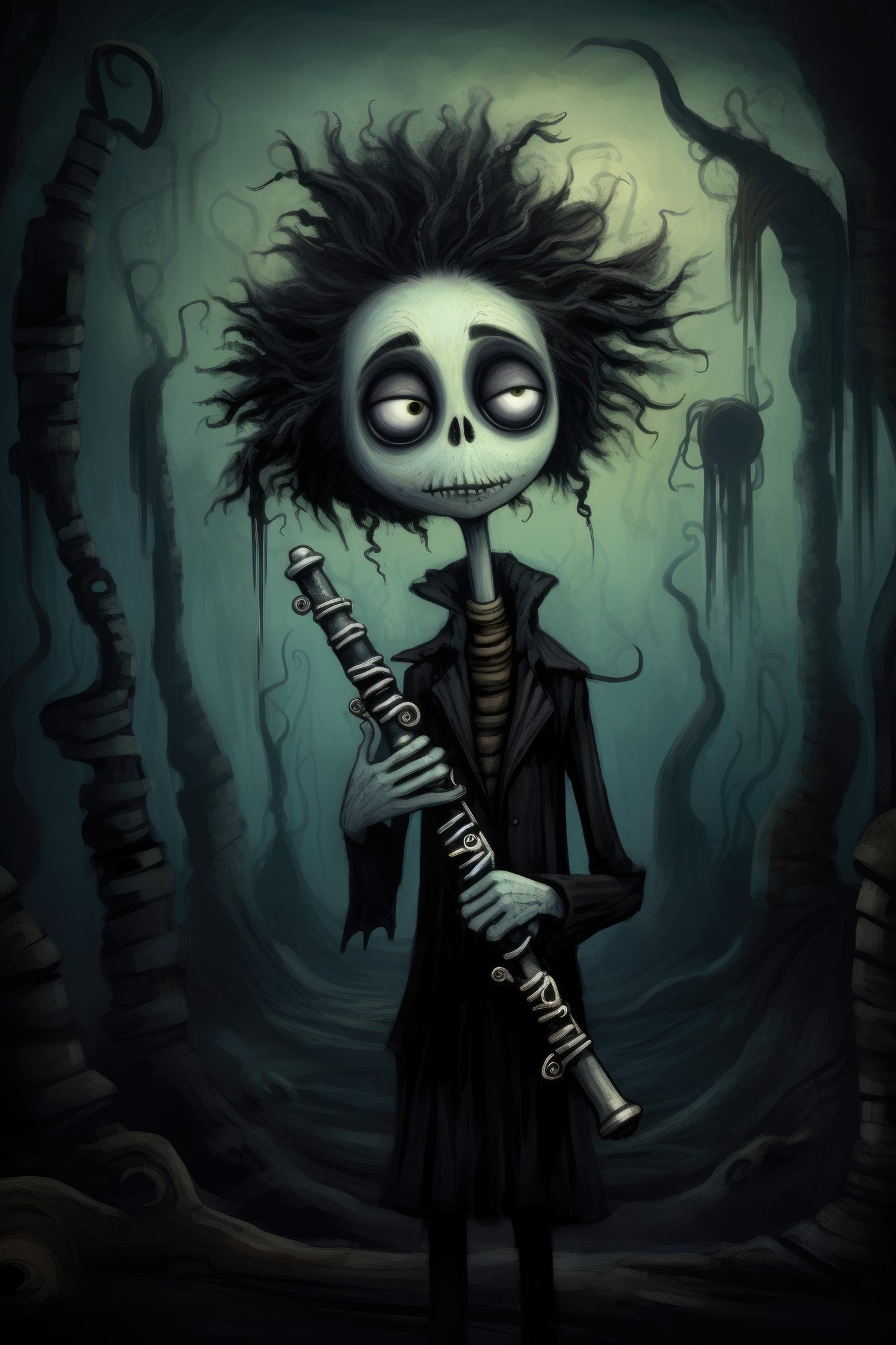 Character with oboe (paitakuva)