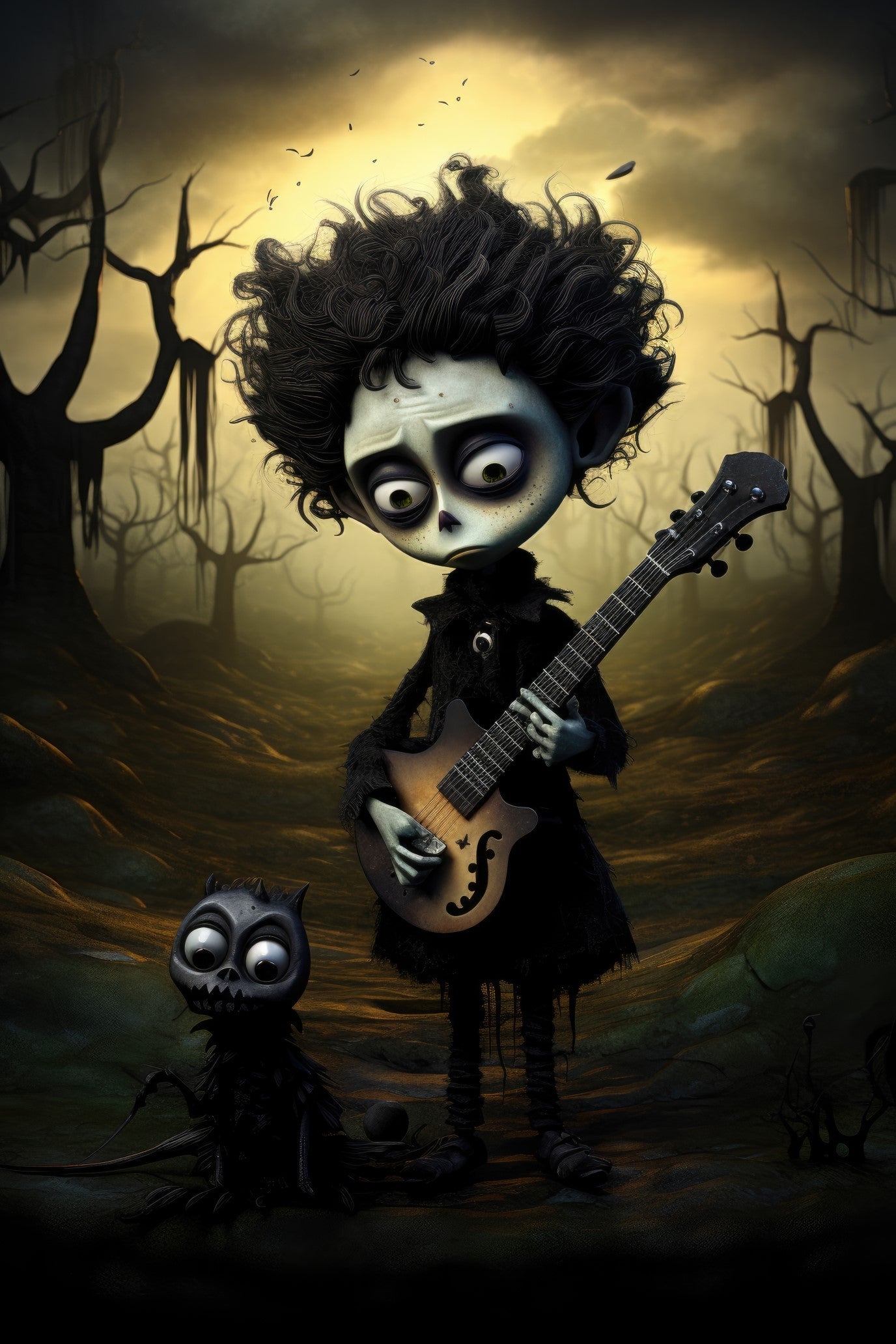 Character with ocarina (paitakuva)