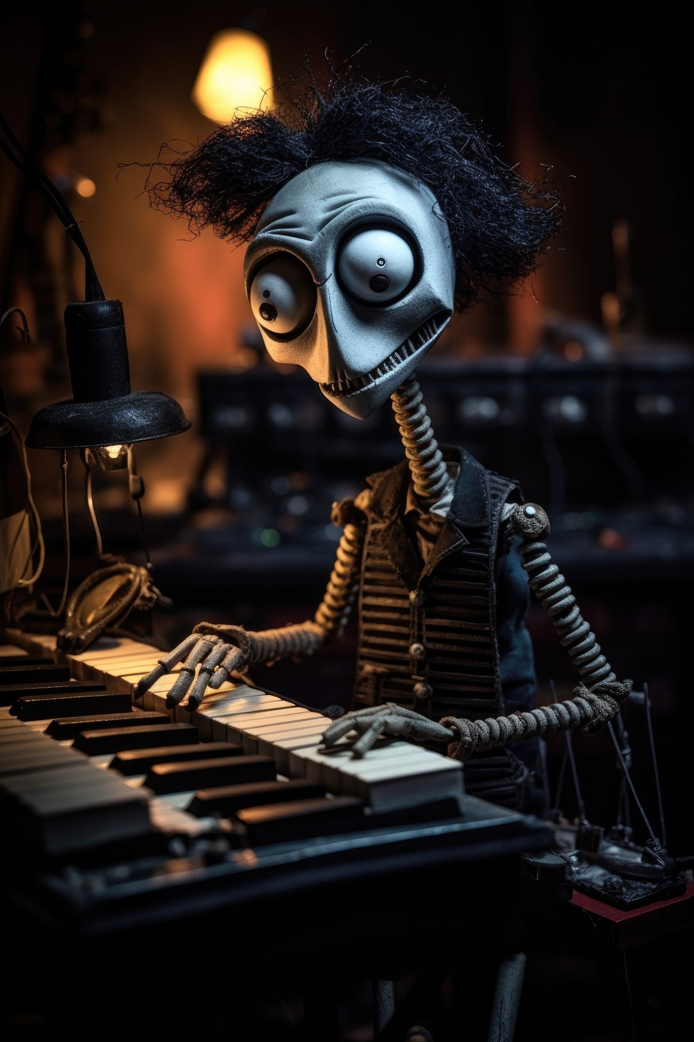 Character with pedal steel guitar 1 (paitakuva)