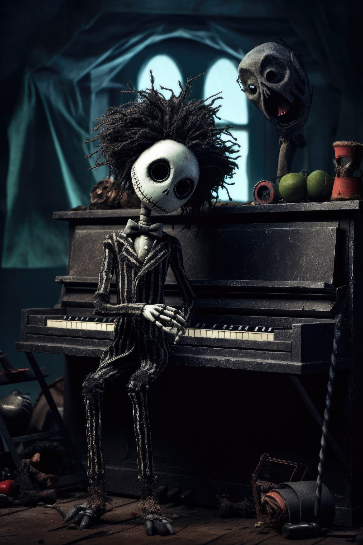 Character with piano 2 (paitakuva)