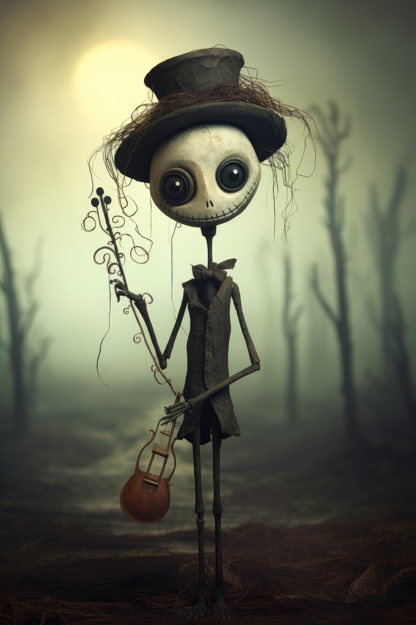 Character with sackbut (paitakuva)