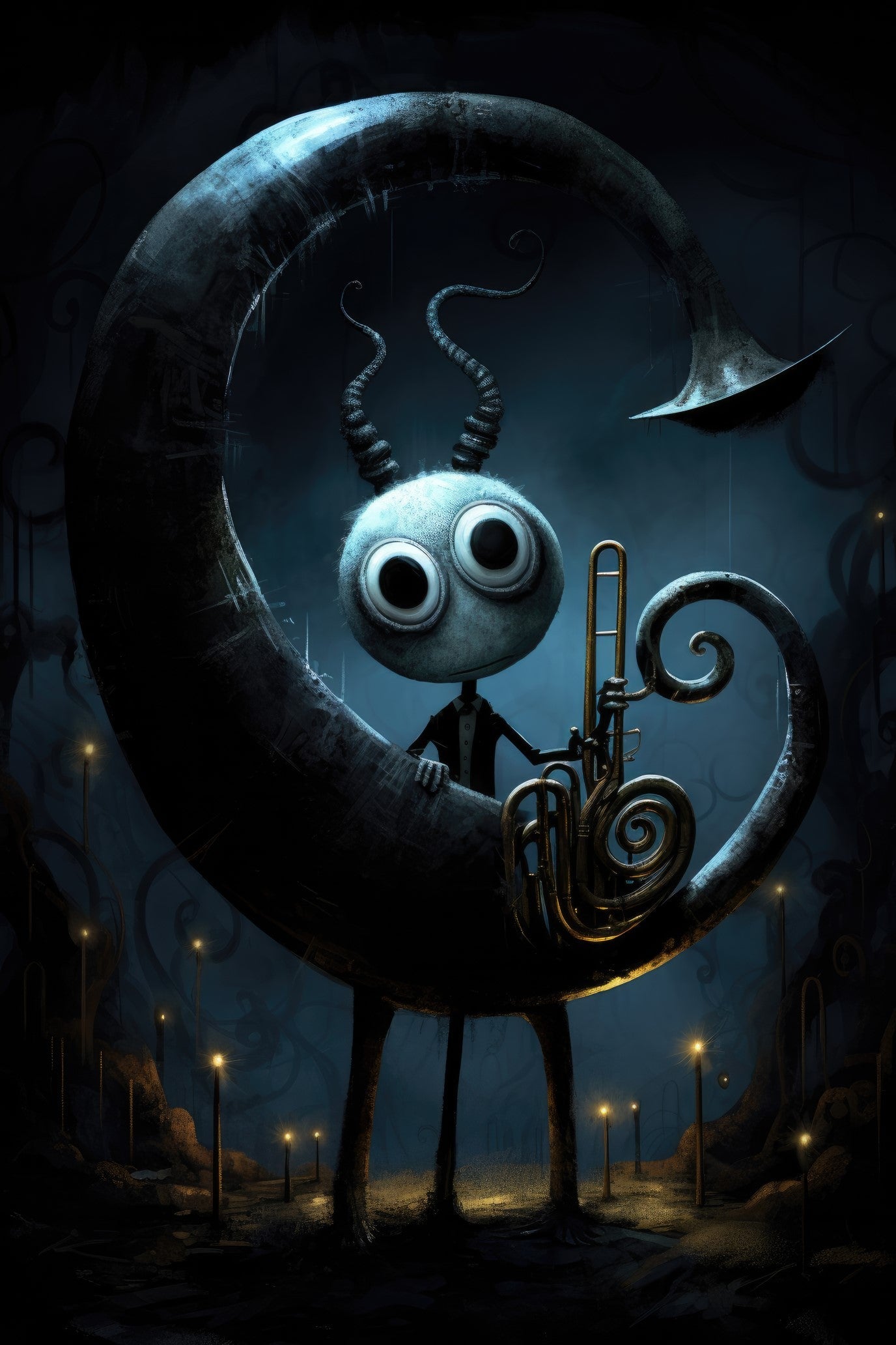 Character with sousaphone (paitakuva)