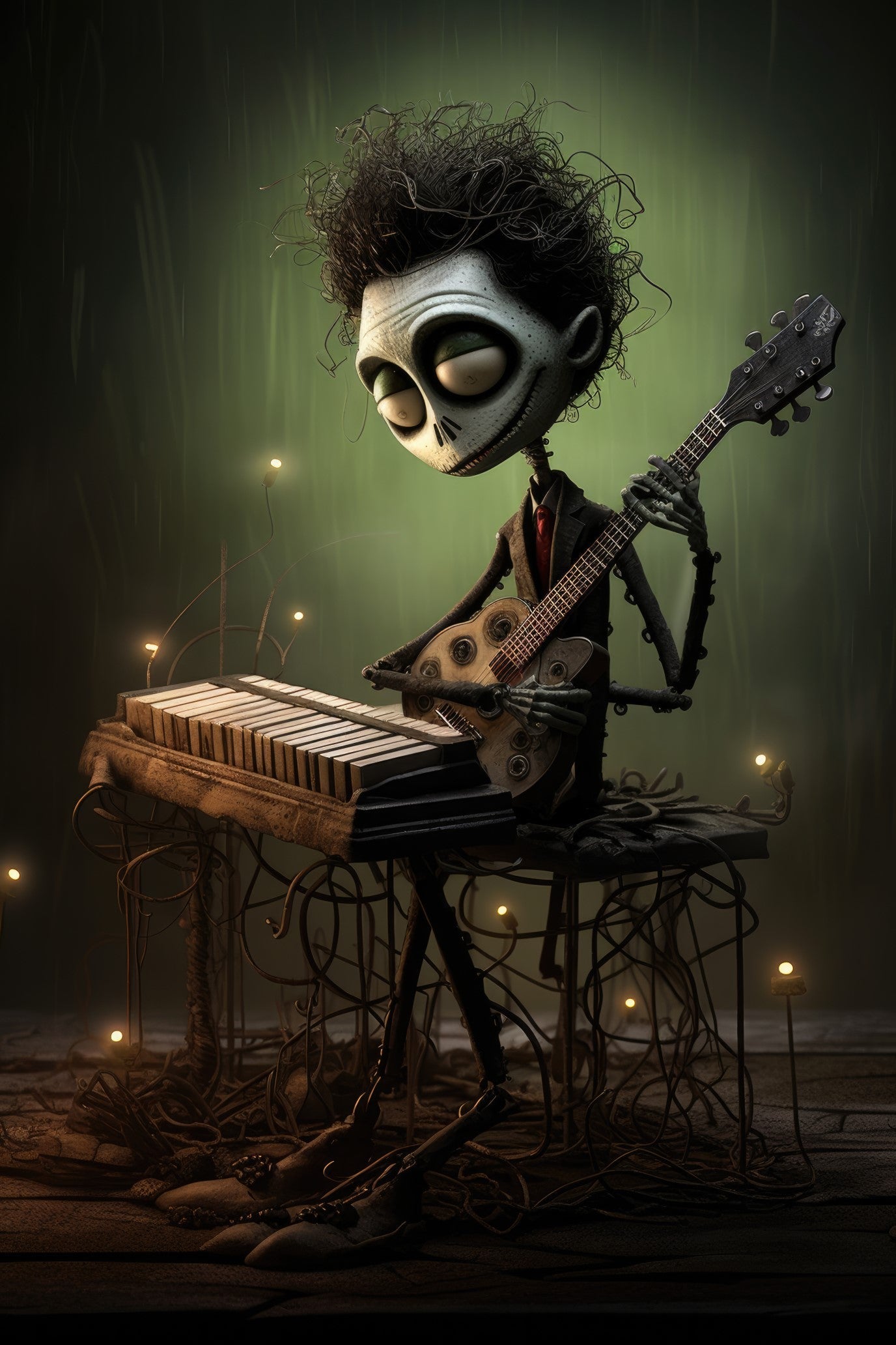 Character with steel guitar 1 (paitakuva)