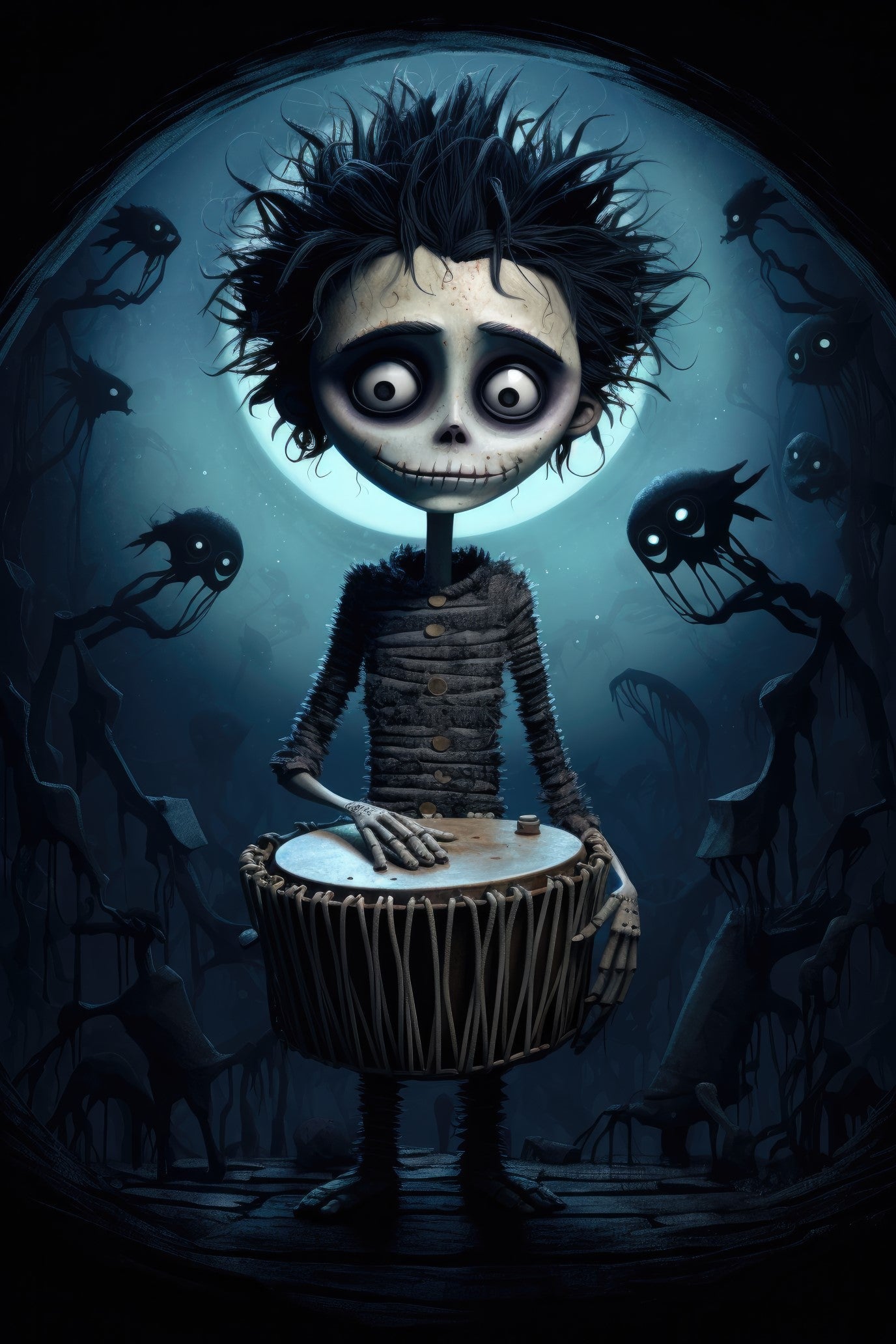 Character with tabla 2 (paitakuva)
