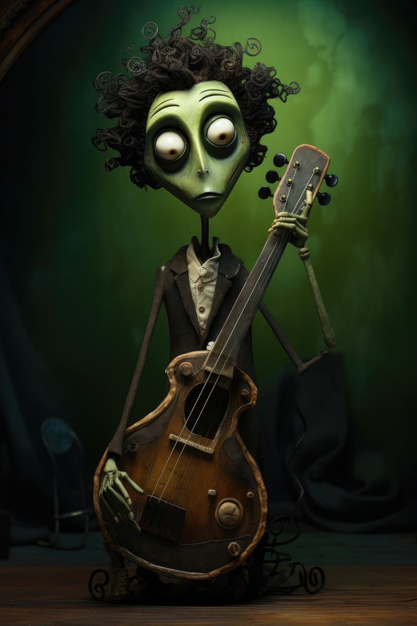 Character with tanpura 1 (paitakuva)