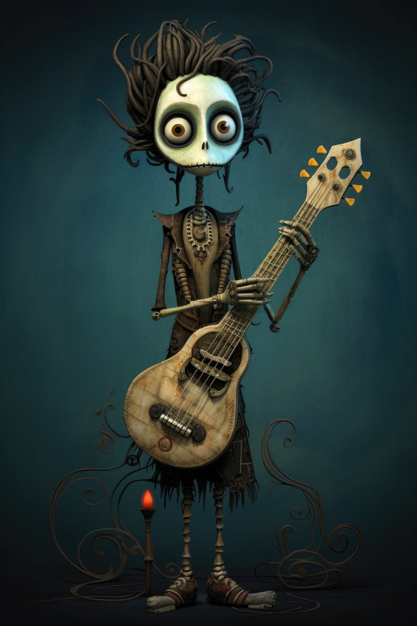 Character with tanpura 3 (paitakuva)