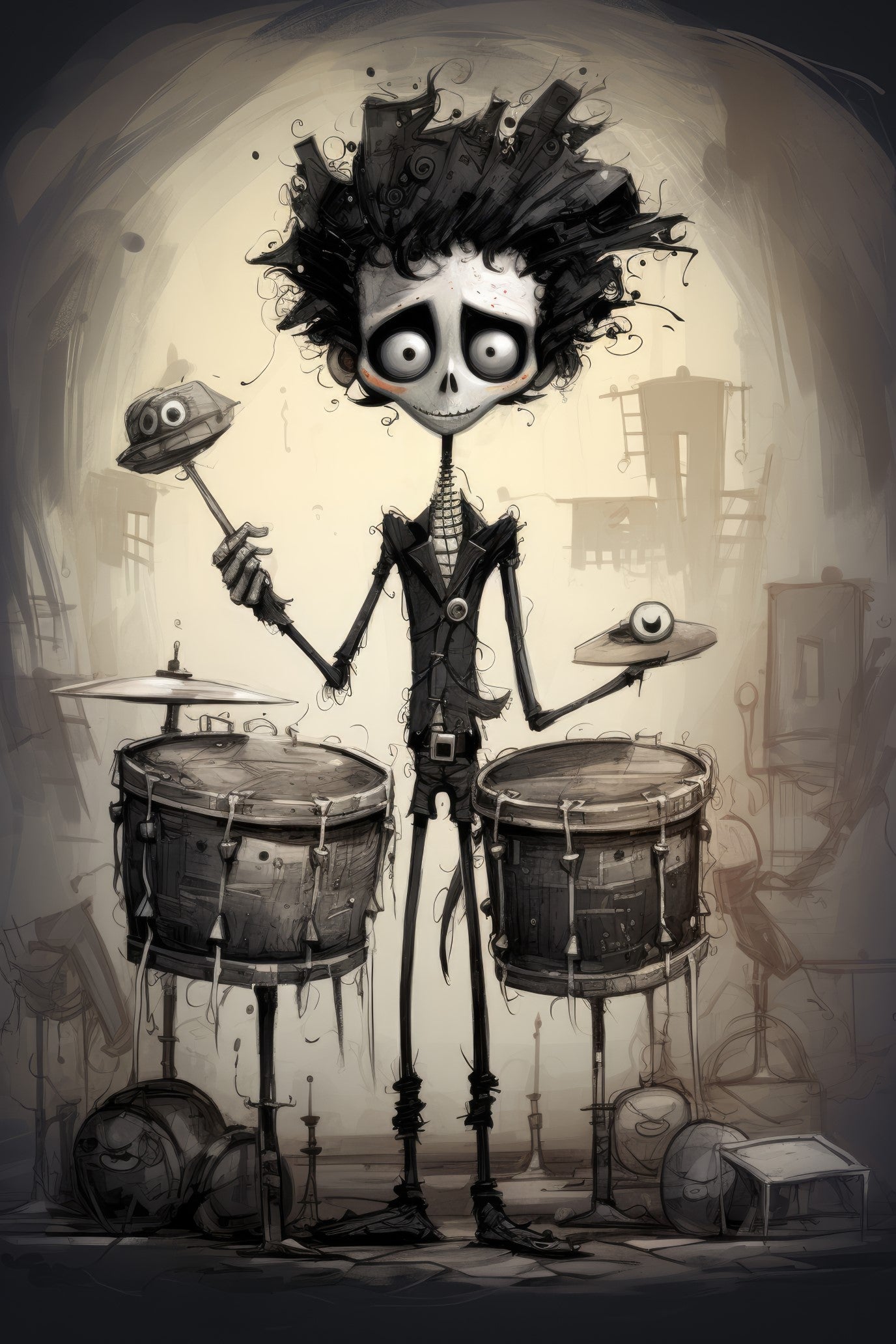 Character with timbales (paitakuva)