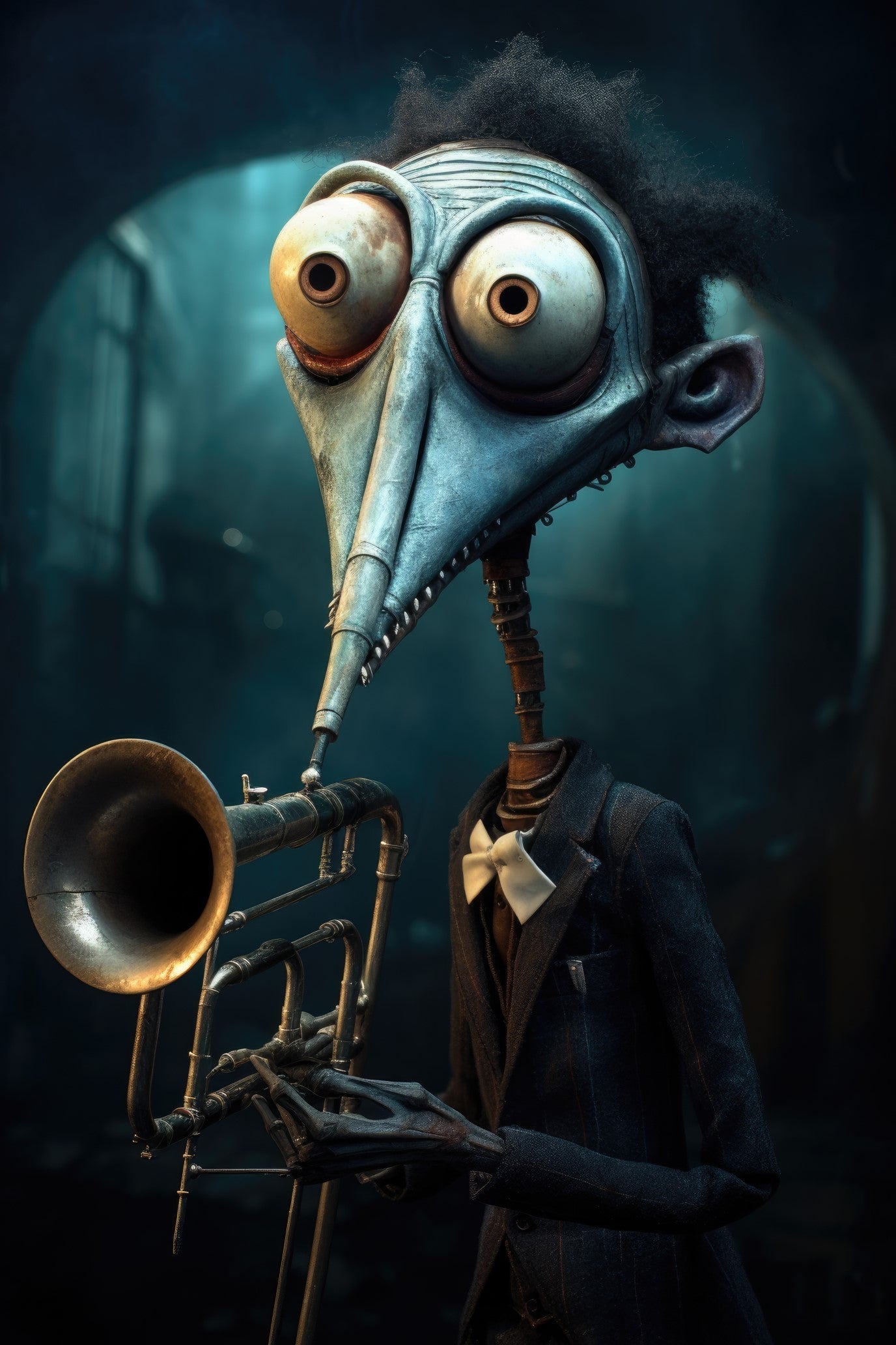 Character with trombone 3 (paitakuva)