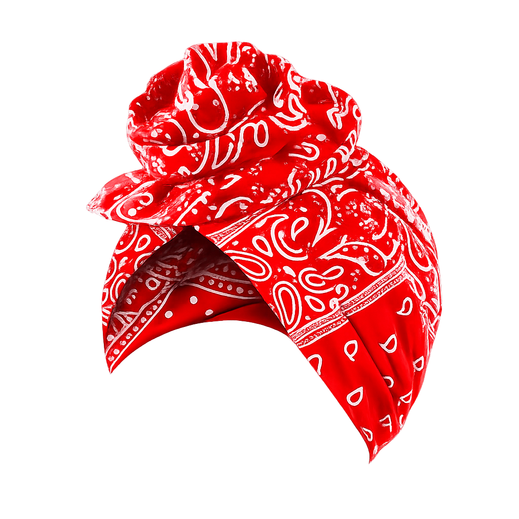 Punainen Bandana Turbaani
