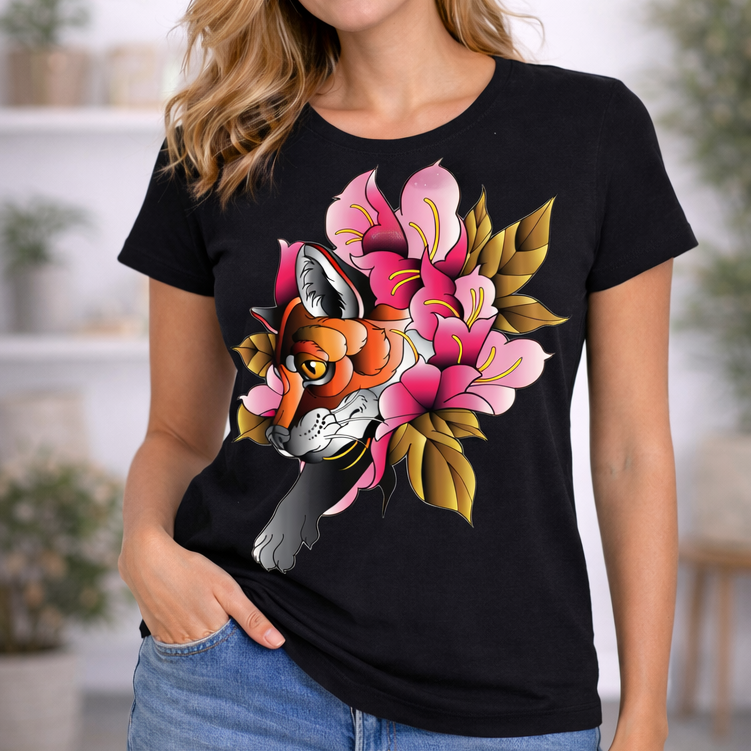 NAISTEN PAITA MUSTA - Loose Fit – KETTU PUSKASSA (3252)