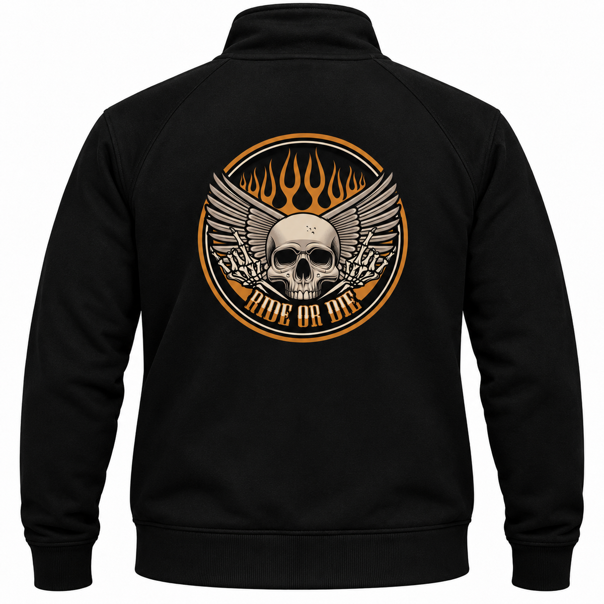 Premium Collegetakki - RIDE OR DIE FLAME SKULL (4013)