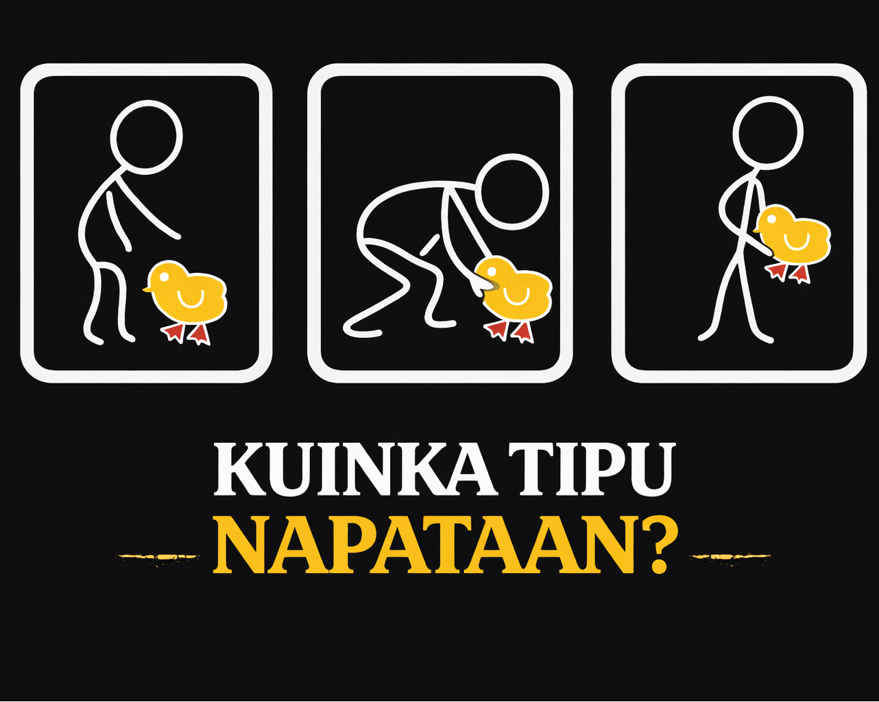 T-PAITA MUSTA - Kuinka tipu napataan