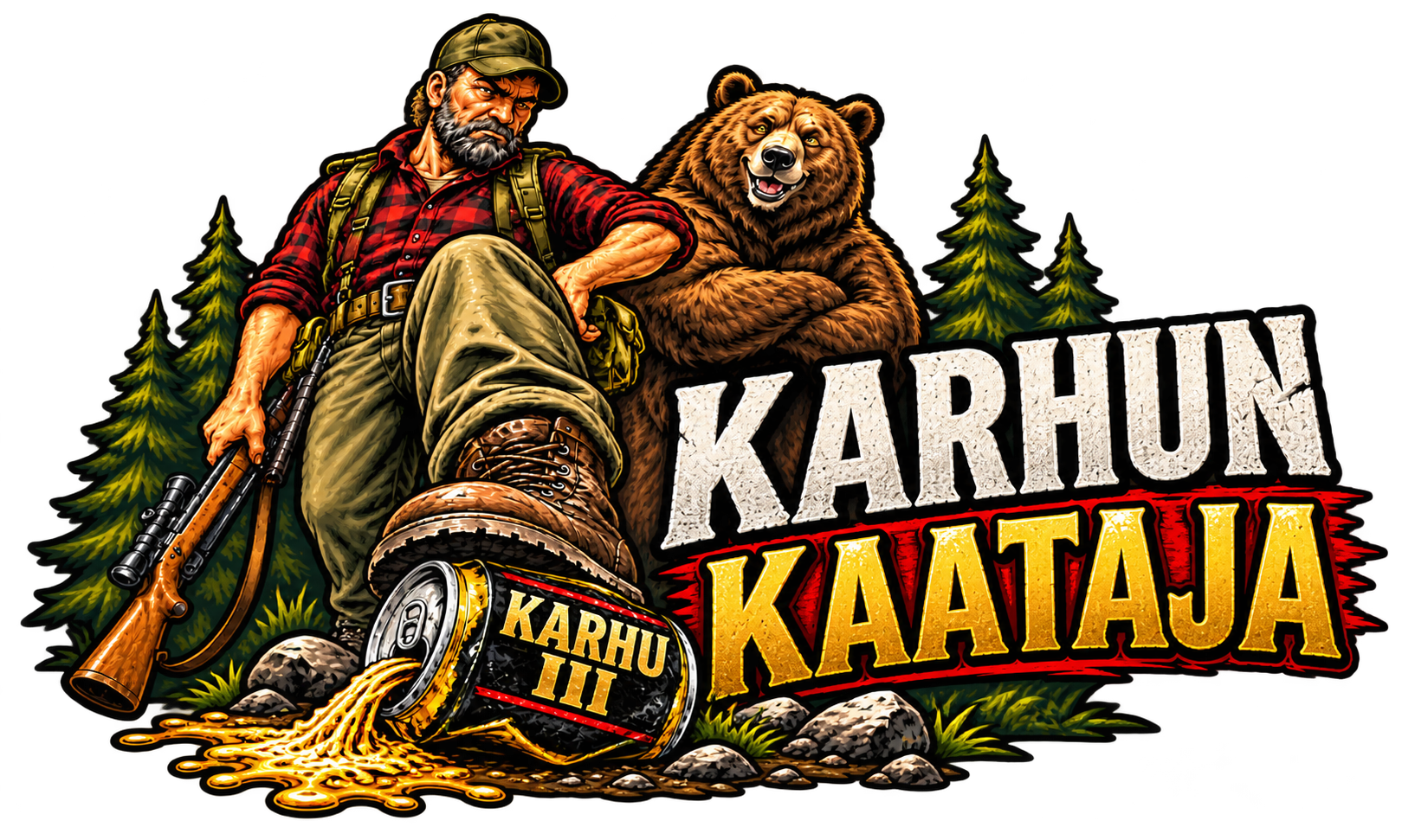 KARHUN KAATAJA Verkkoperälippis oranssi (00 996A)