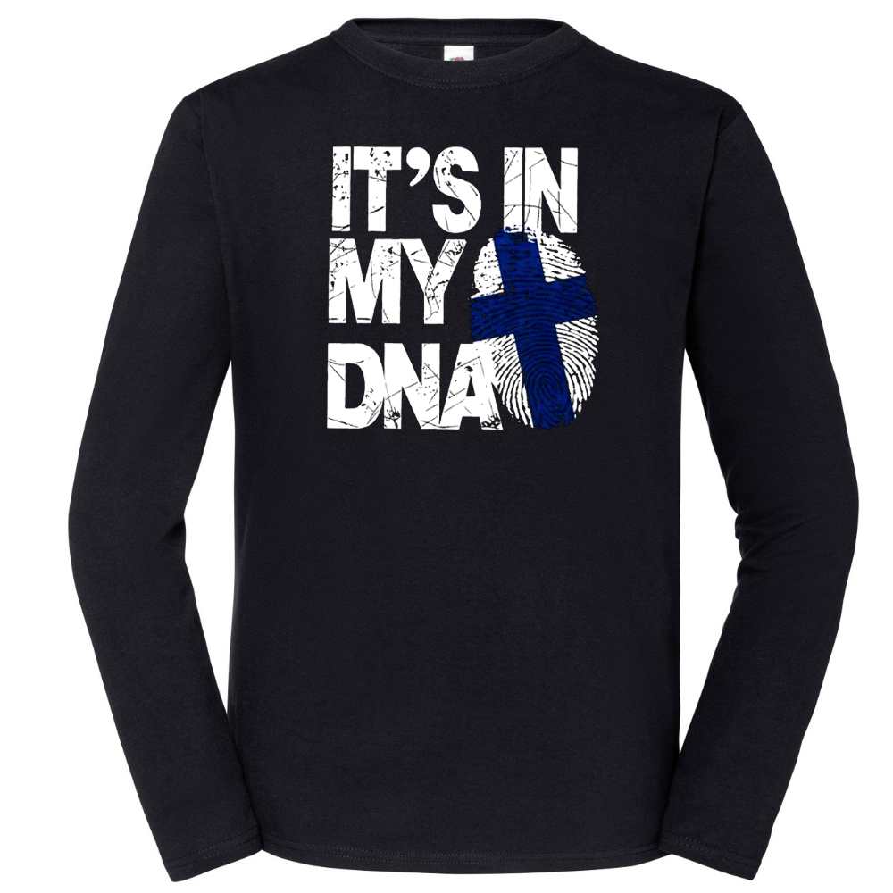 PITKÄHIHAINEN T-PAITA musta - DNA (3052)