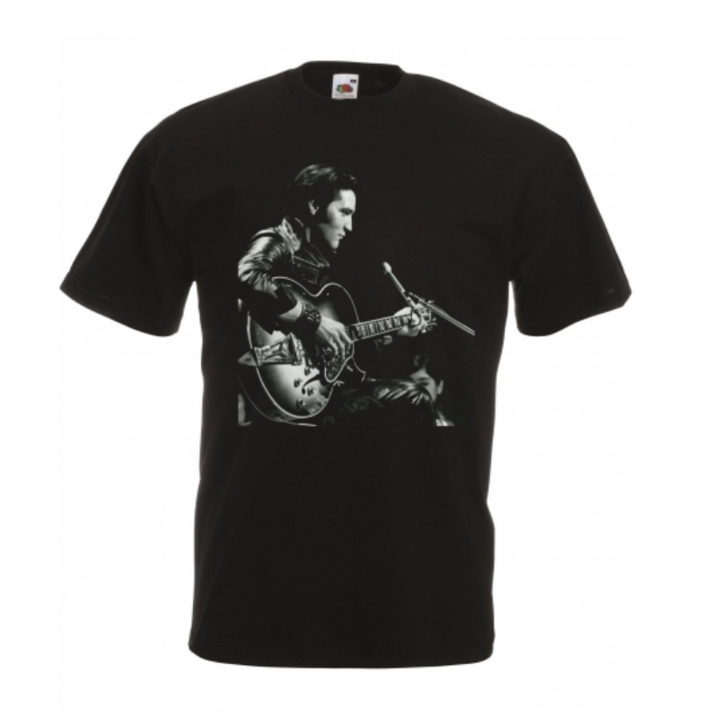 T-PAITA musta - ELVIS ON STAGE (00 1128)
