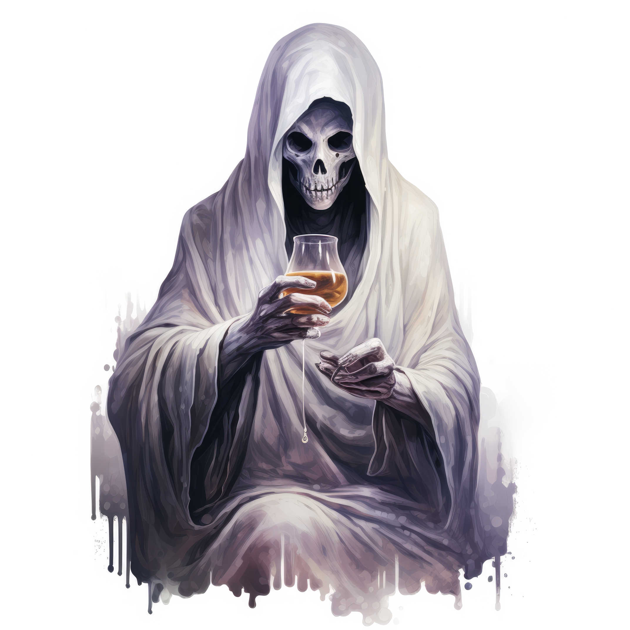 Ghost holding a glass of wine (paitakuva)