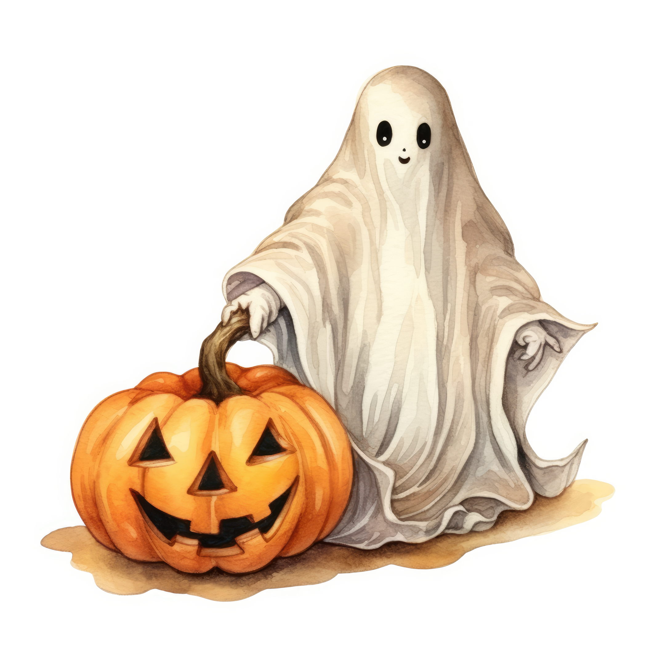 Ghost with pumpkin magical 15 (paitakuva)