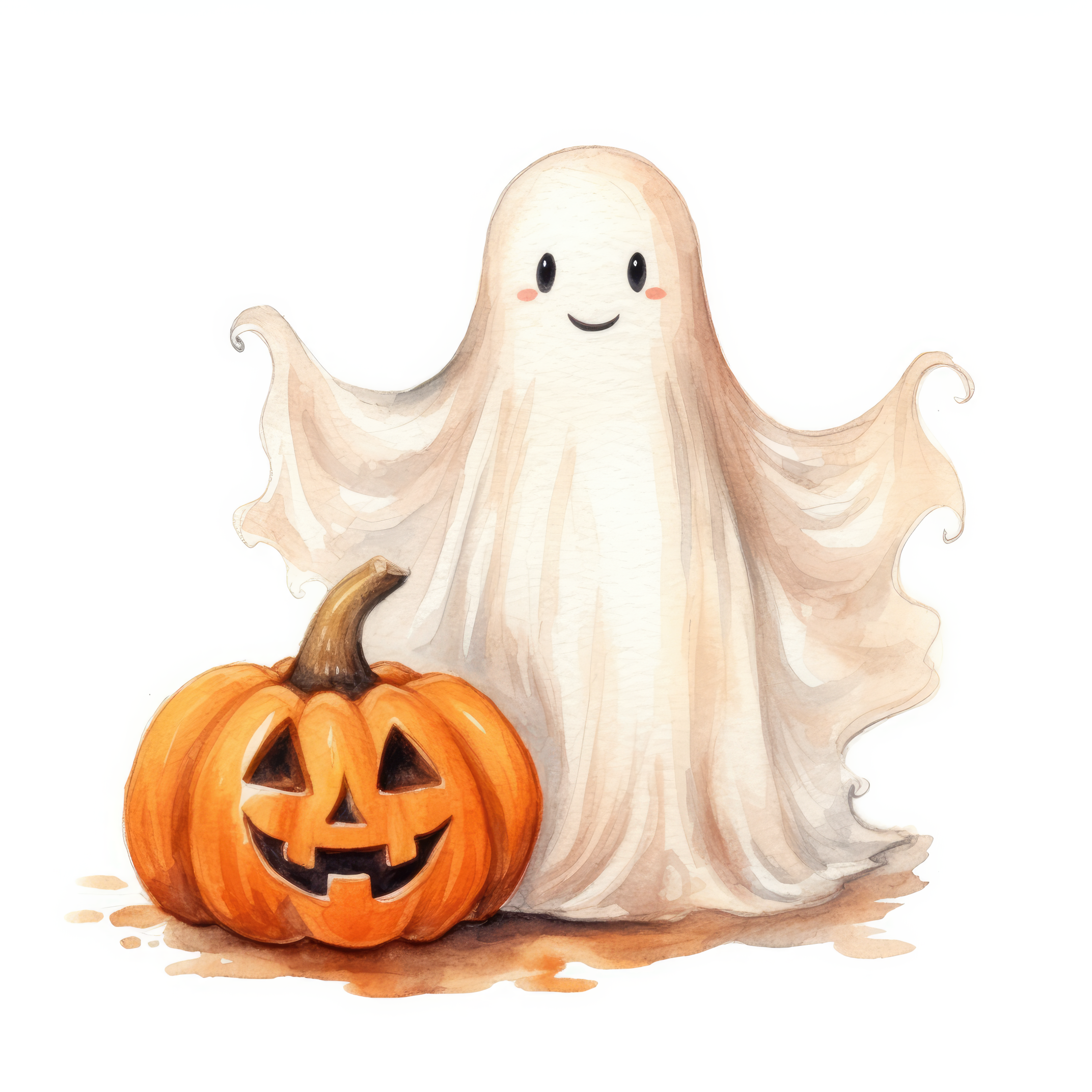 Ghost with pumpkin magical 6 (paitakuva)