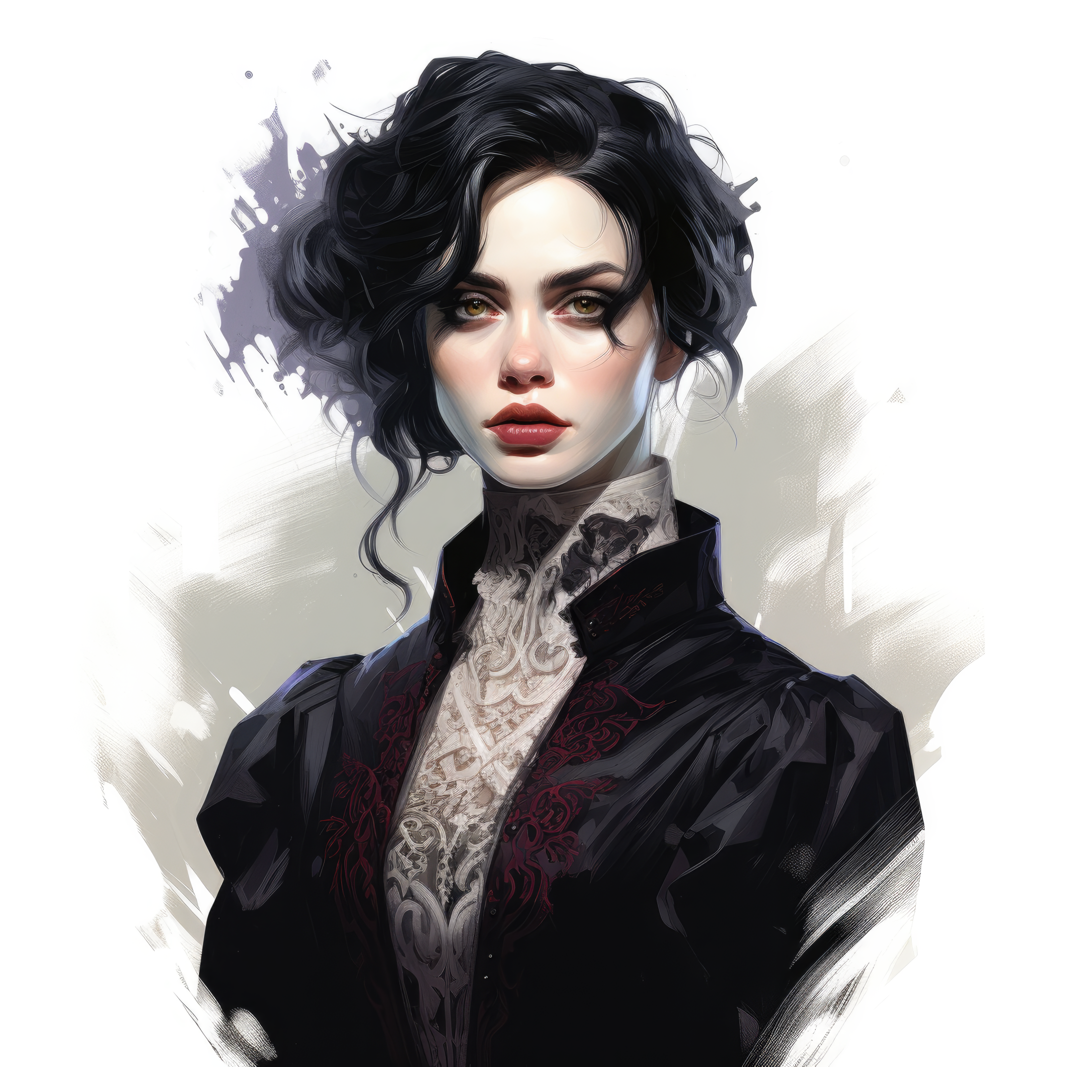 Gothic vampire portrait 2 (paitakuva)