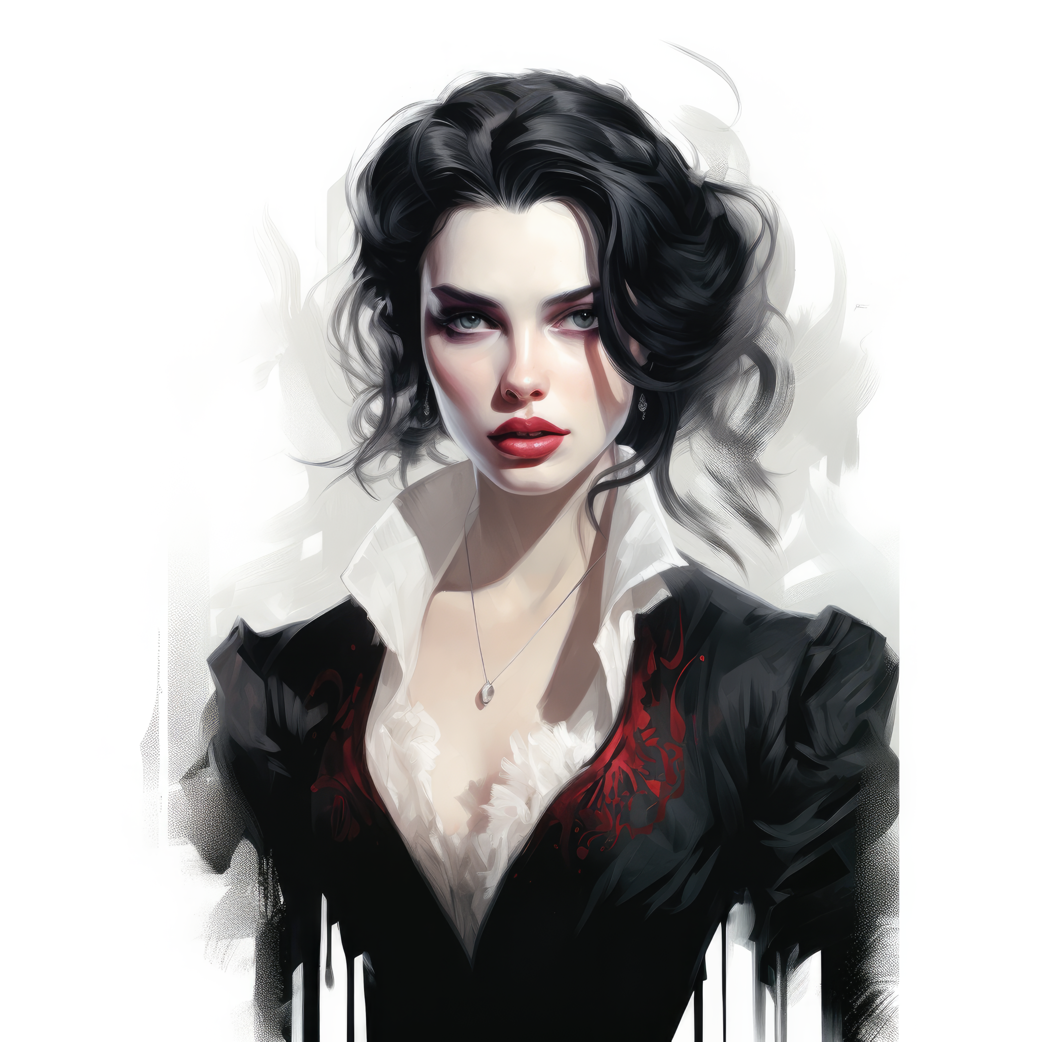 Gothic vampire portrait 3 (paitakuva)