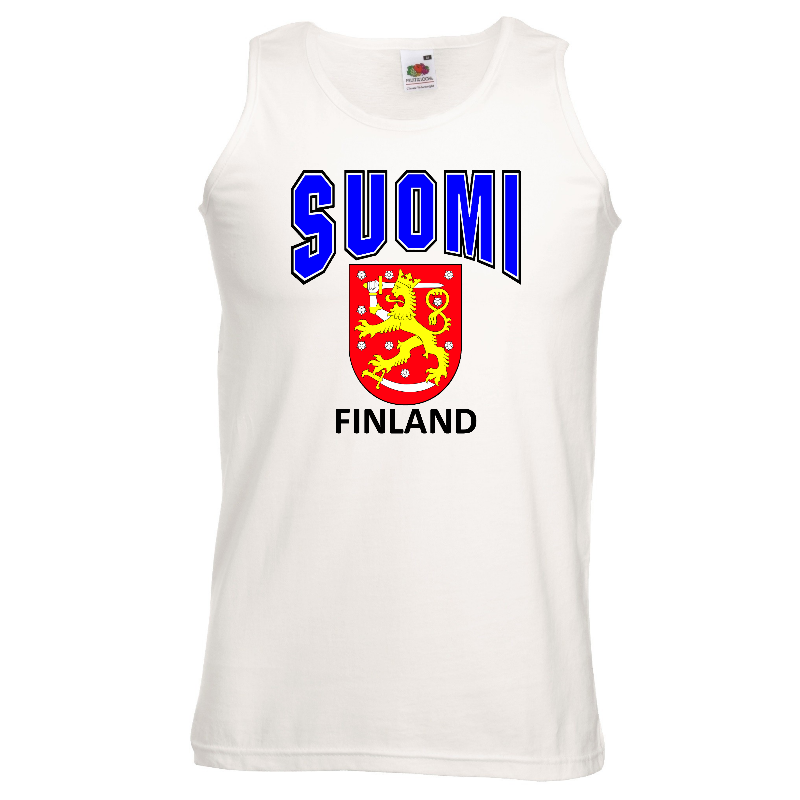 SUOMI - Hihaton paita (valkoinen)