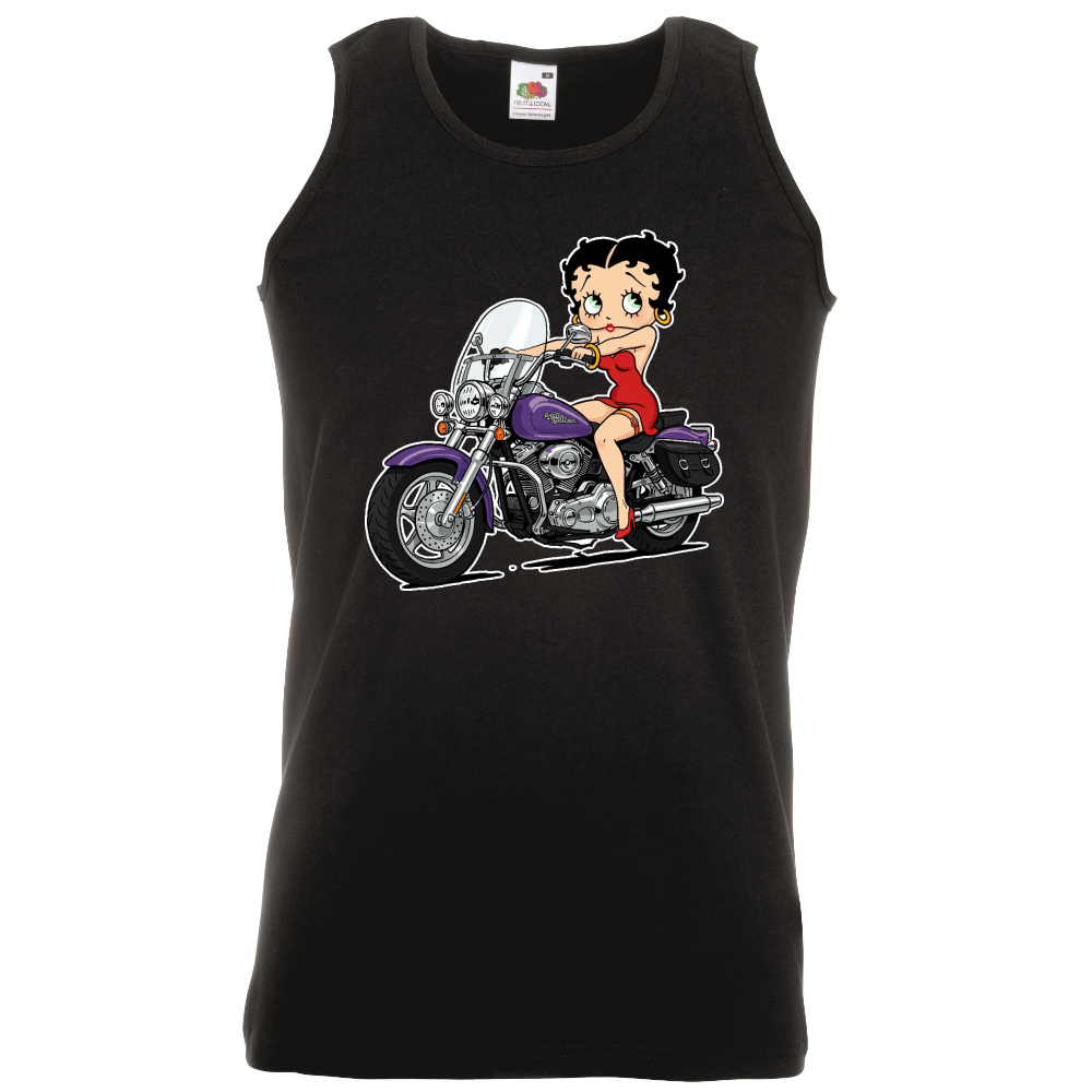 HIHATON T-PAITA MUSTA - BIKER BETTY (4010)